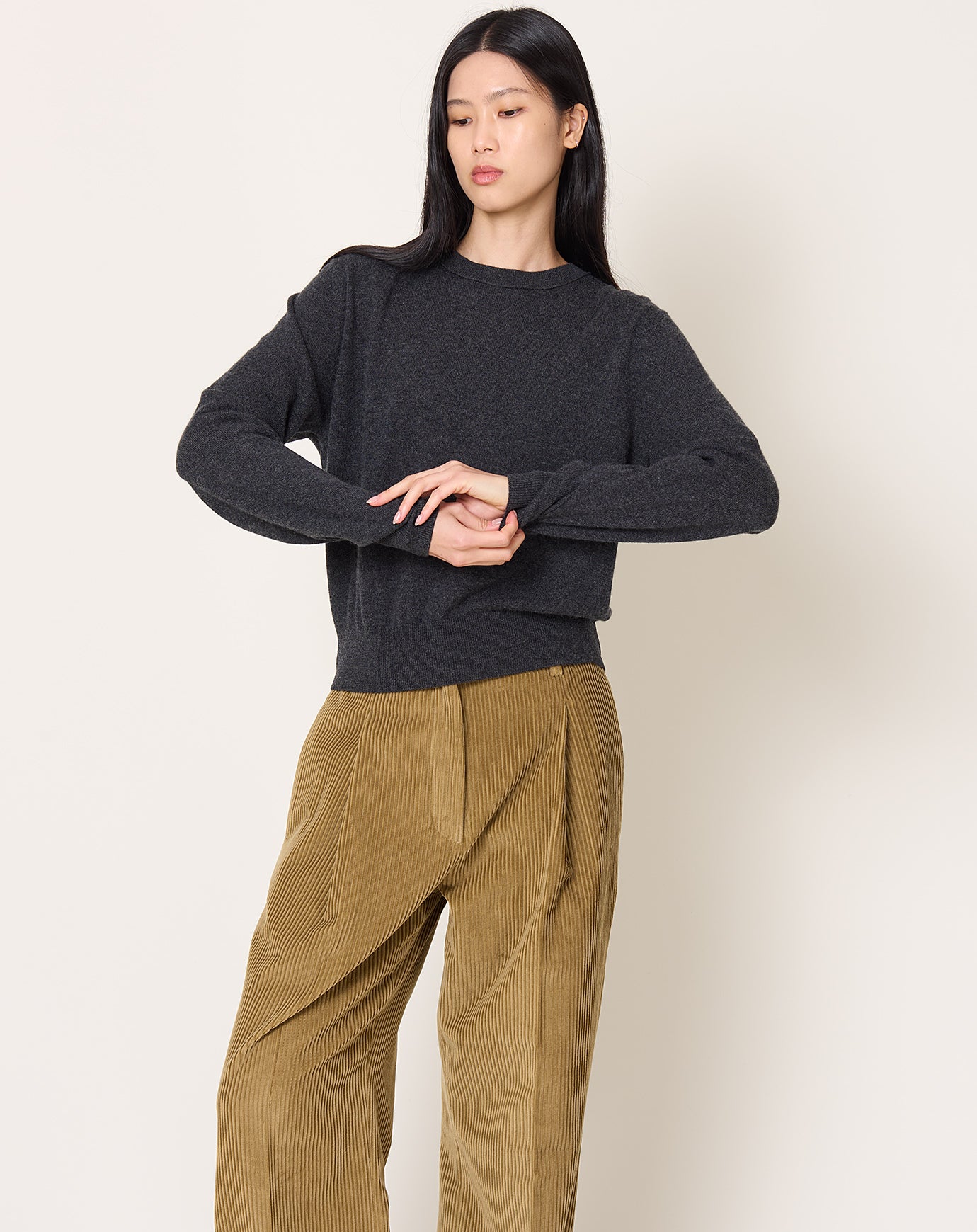 Lisa Yang Greer Sweater in Charcoal
