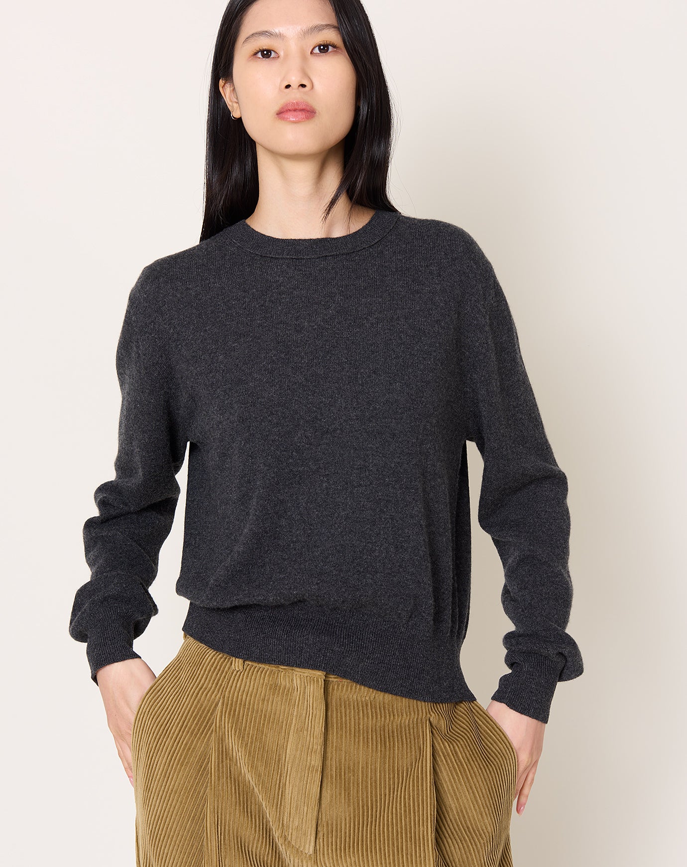 Lisa Yang Greer Sweater in Charcoal