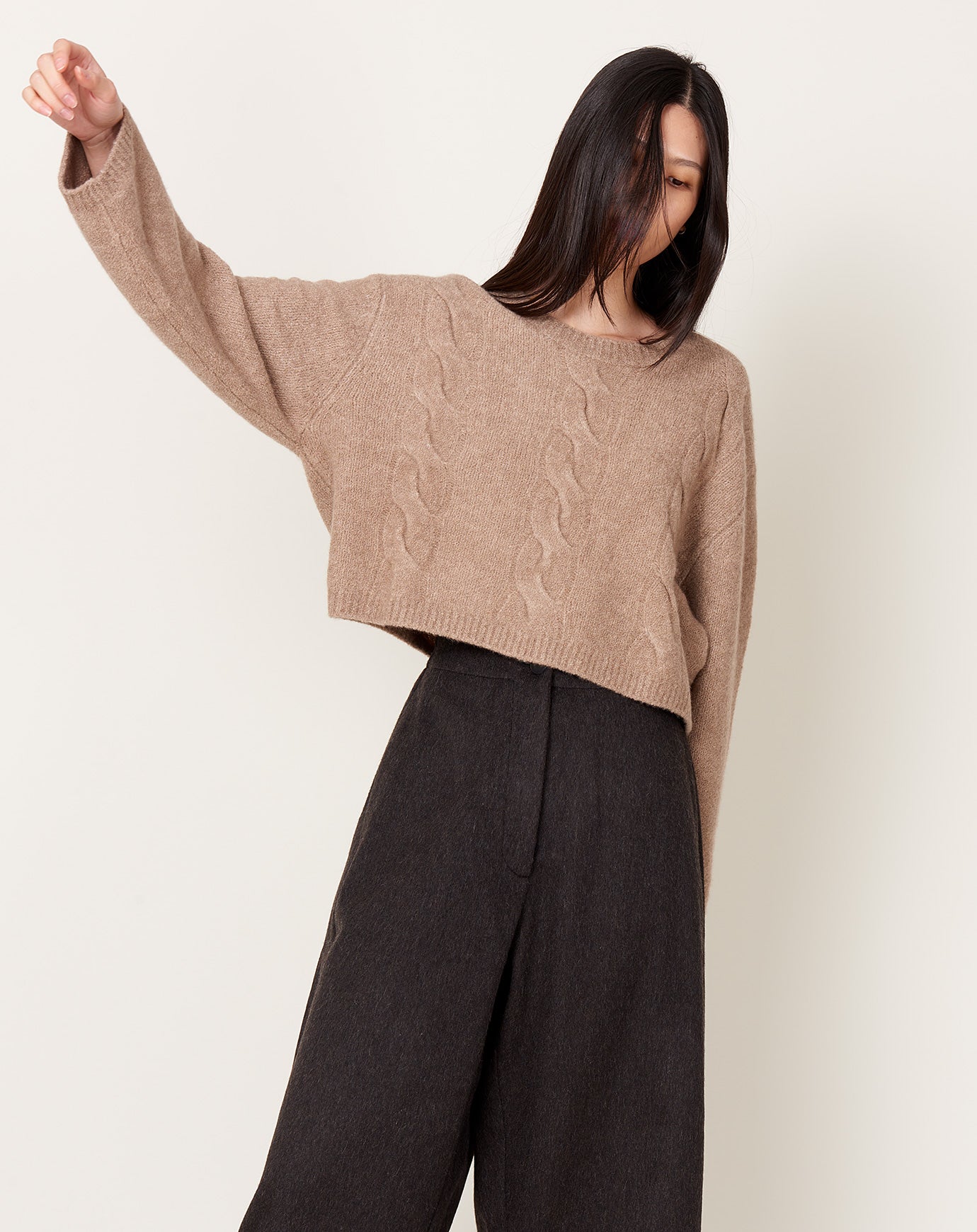 Lisa Yang Hannah Sweater in Mole