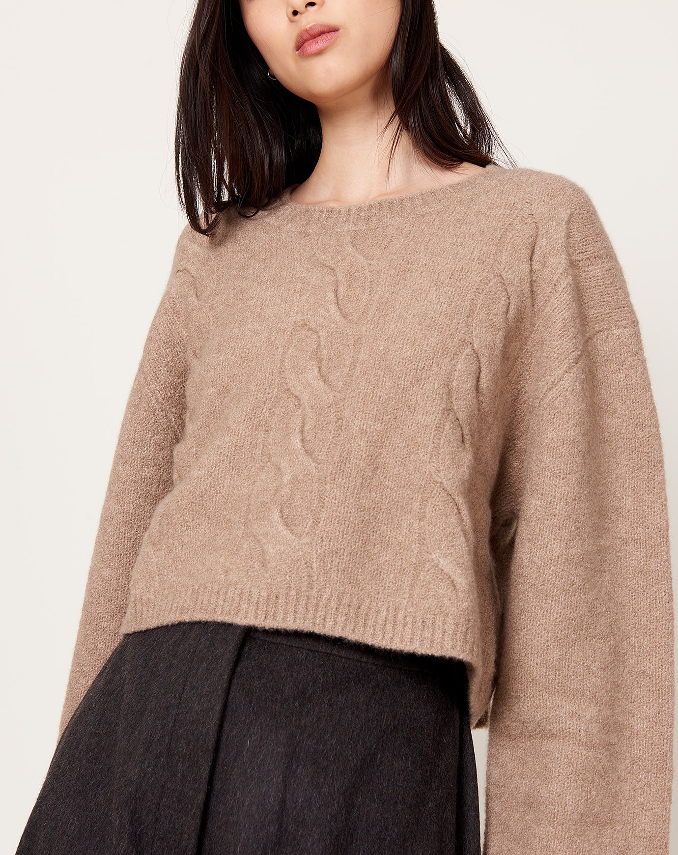 Lisa Yang Hannah Sweater in Mole