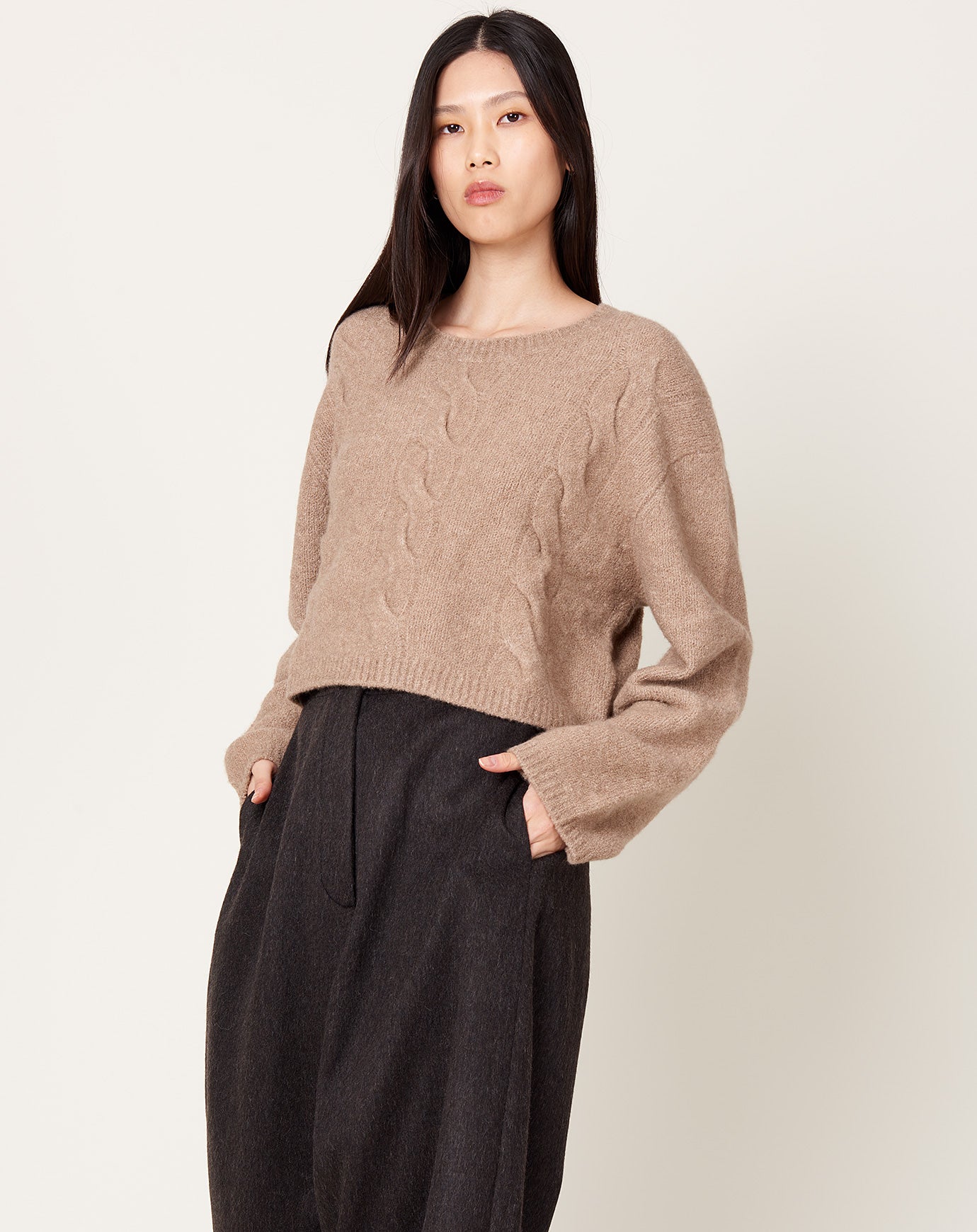 Lisa Yang Hannah Sweater in Mole