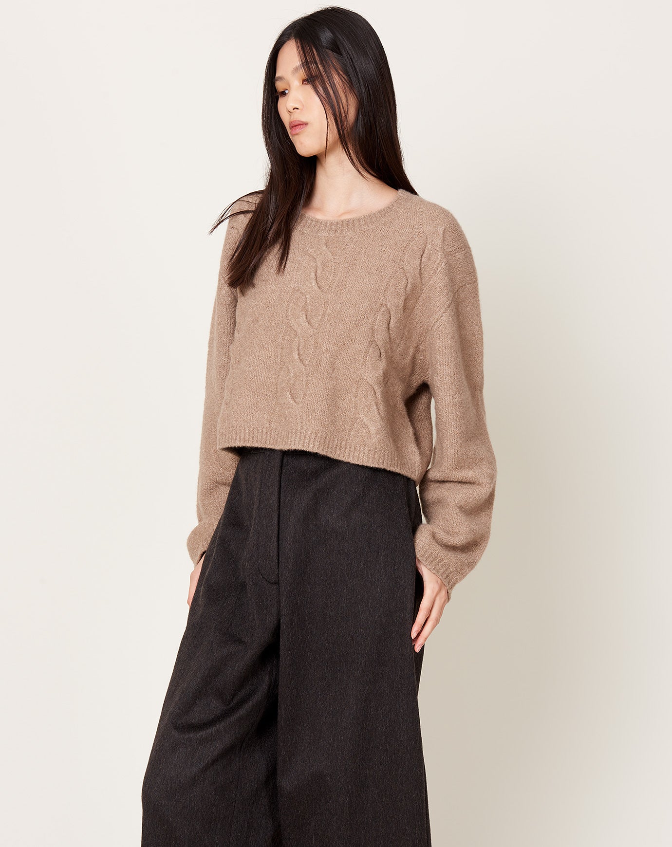 Lisa Yang Hannah Sweater in Mole