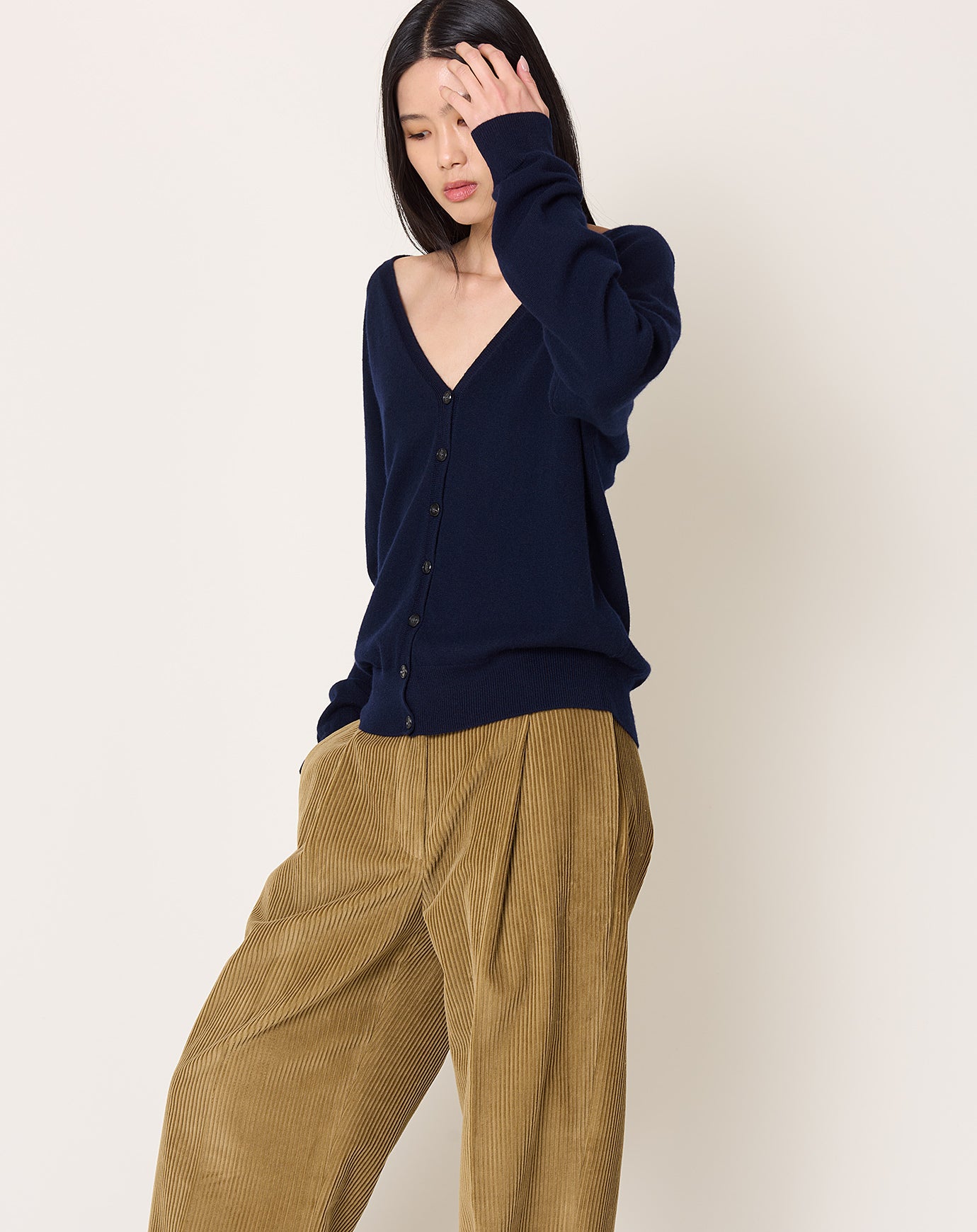 Lisa Yang Jiani Cardigan in Navy