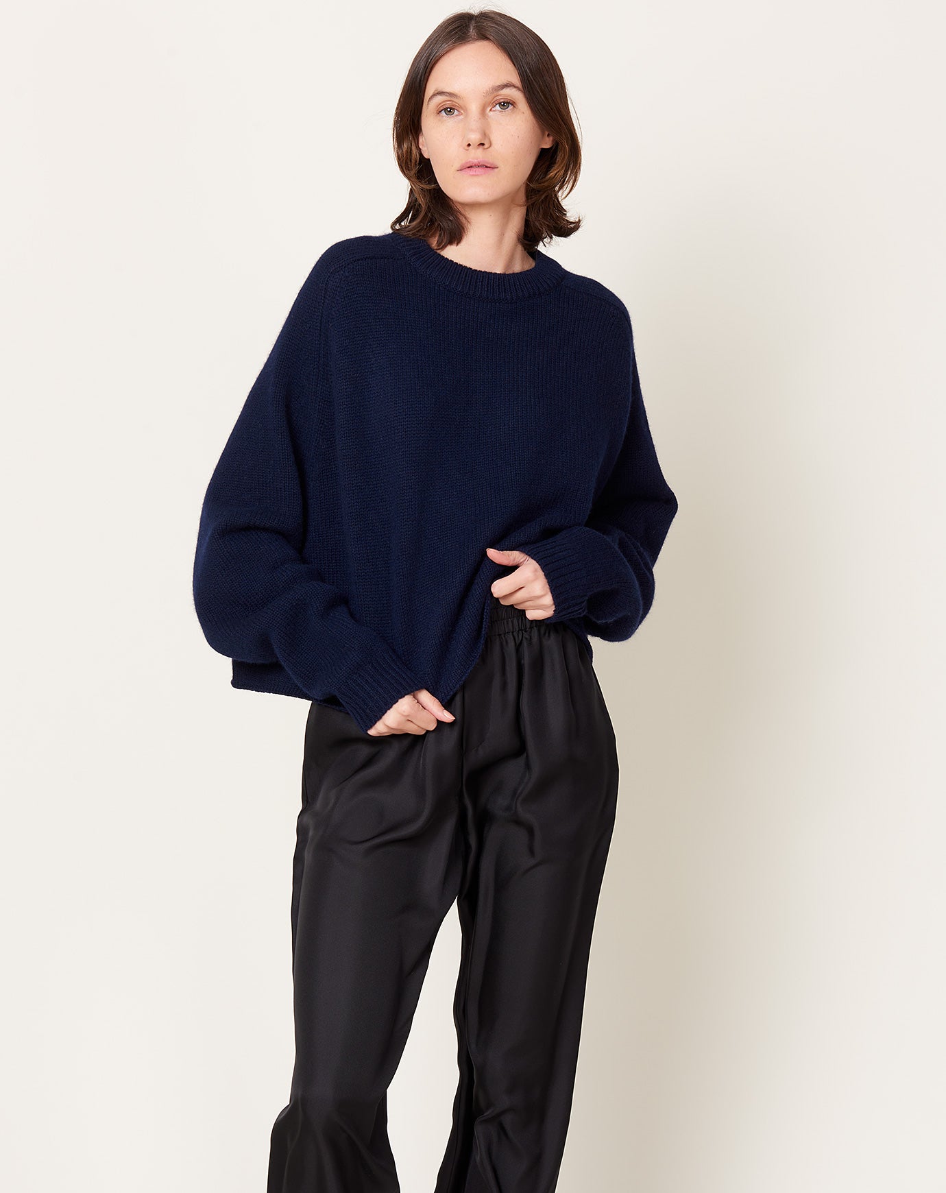 Lisa Yang Karine Sweater in Navy