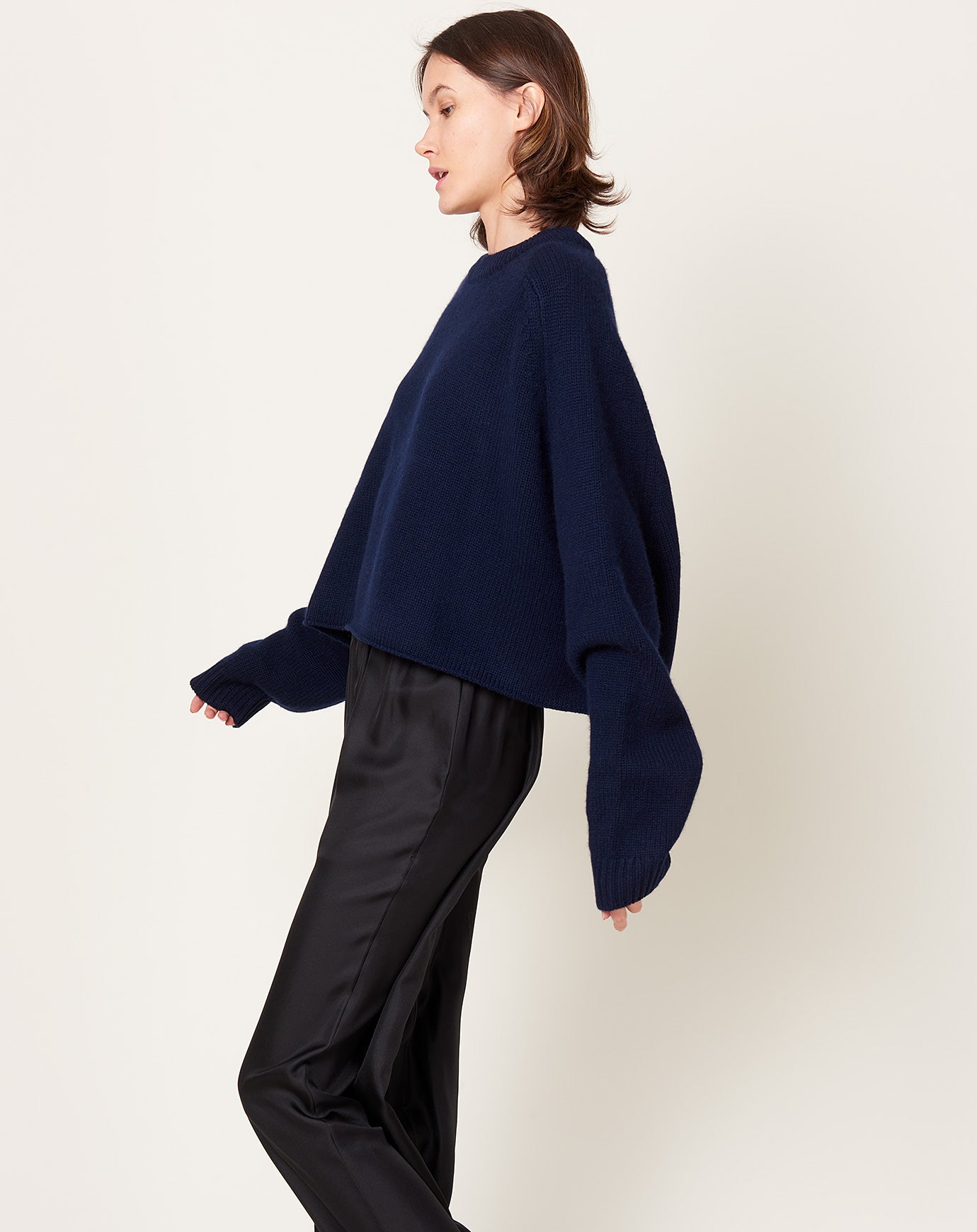 Lisa Yang Karine Sweater in Navy