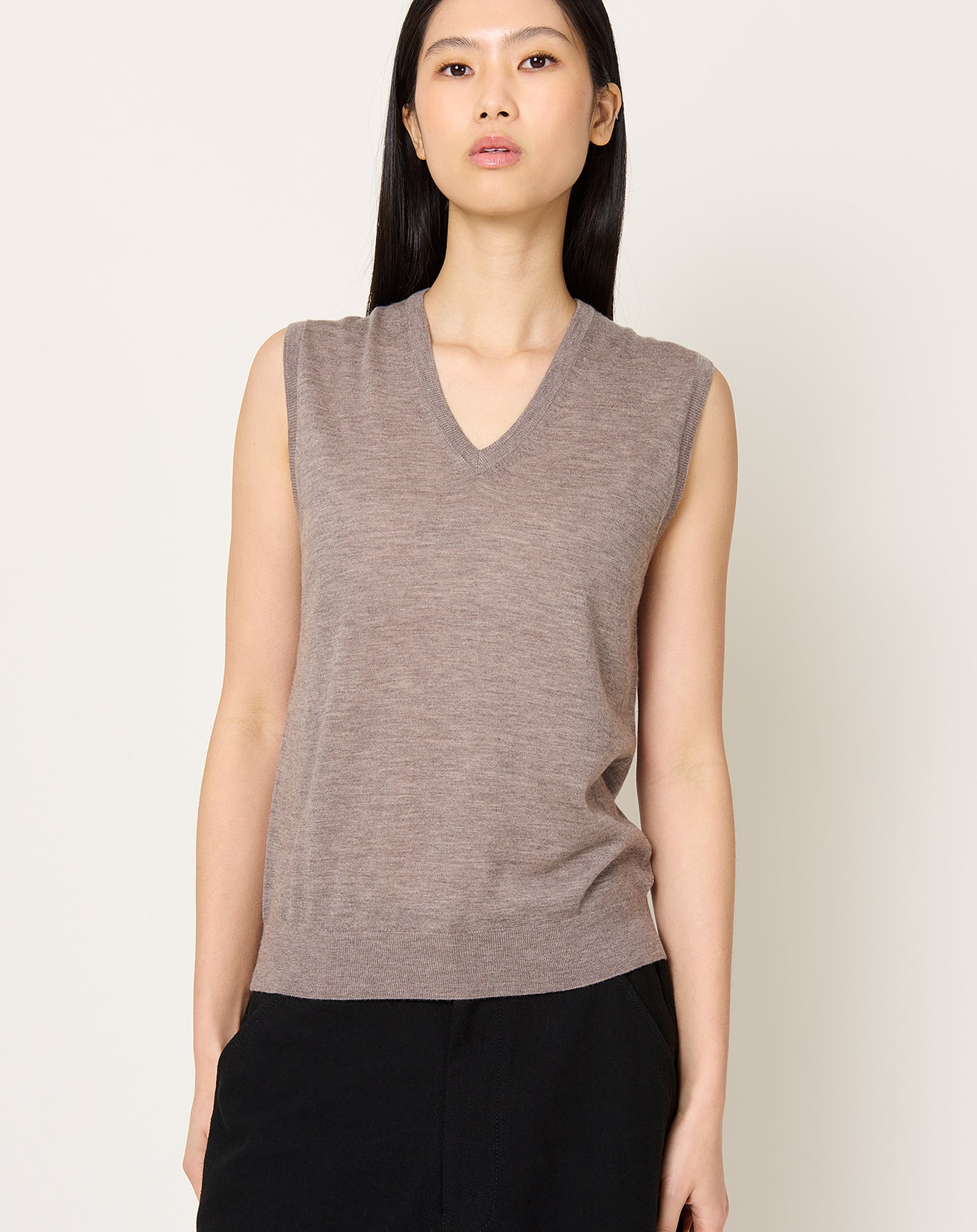 Lisa Yang Lauri Top in Deep Truffle