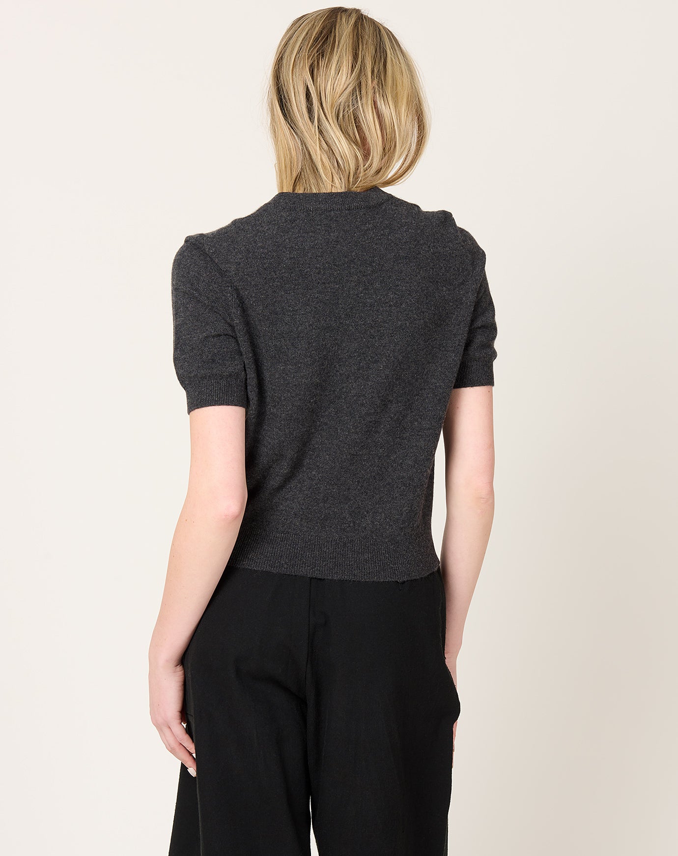 Lisa Yang Marine Cardigan in Charcoal