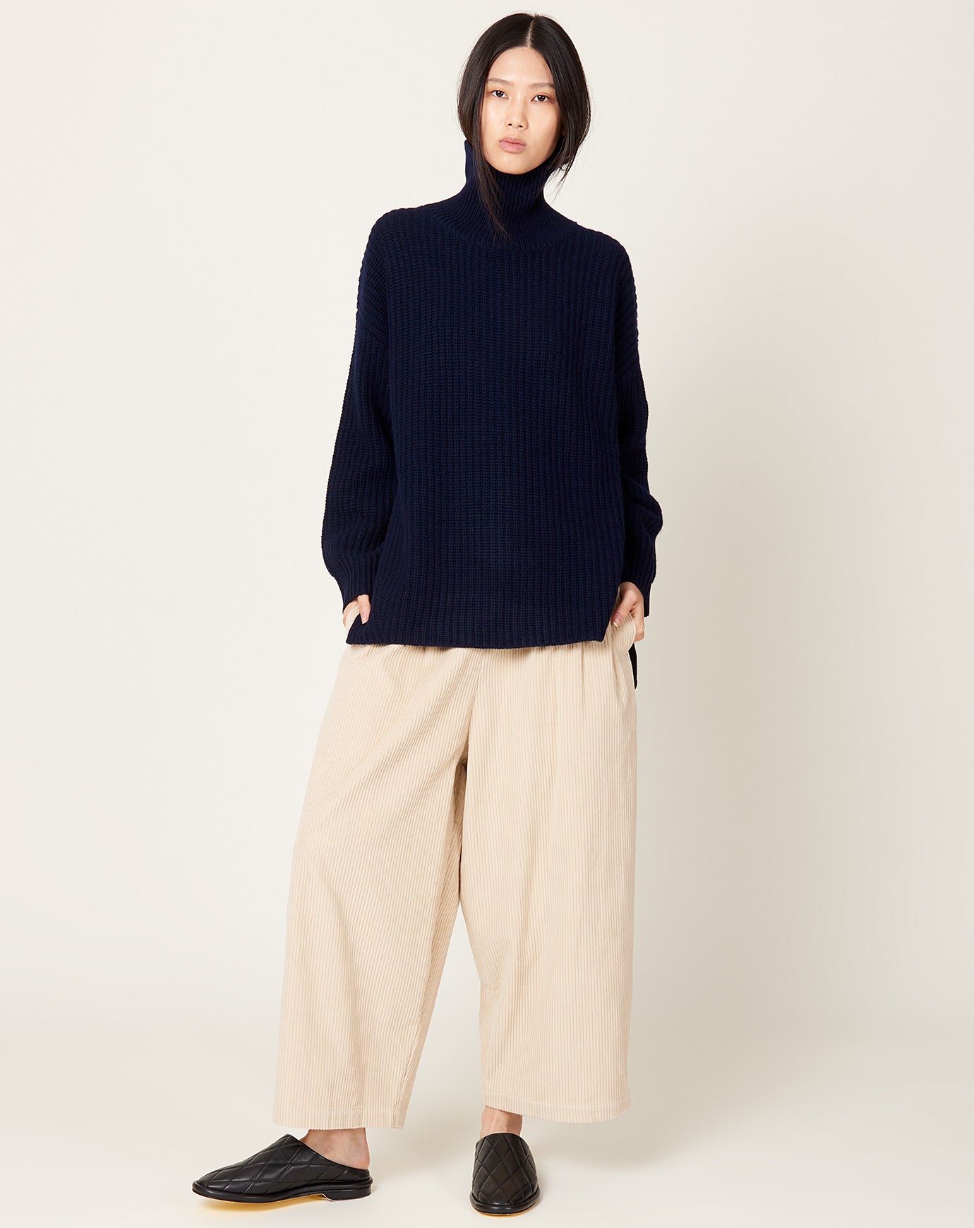 Lisa Yang Therese Sweater in Navy