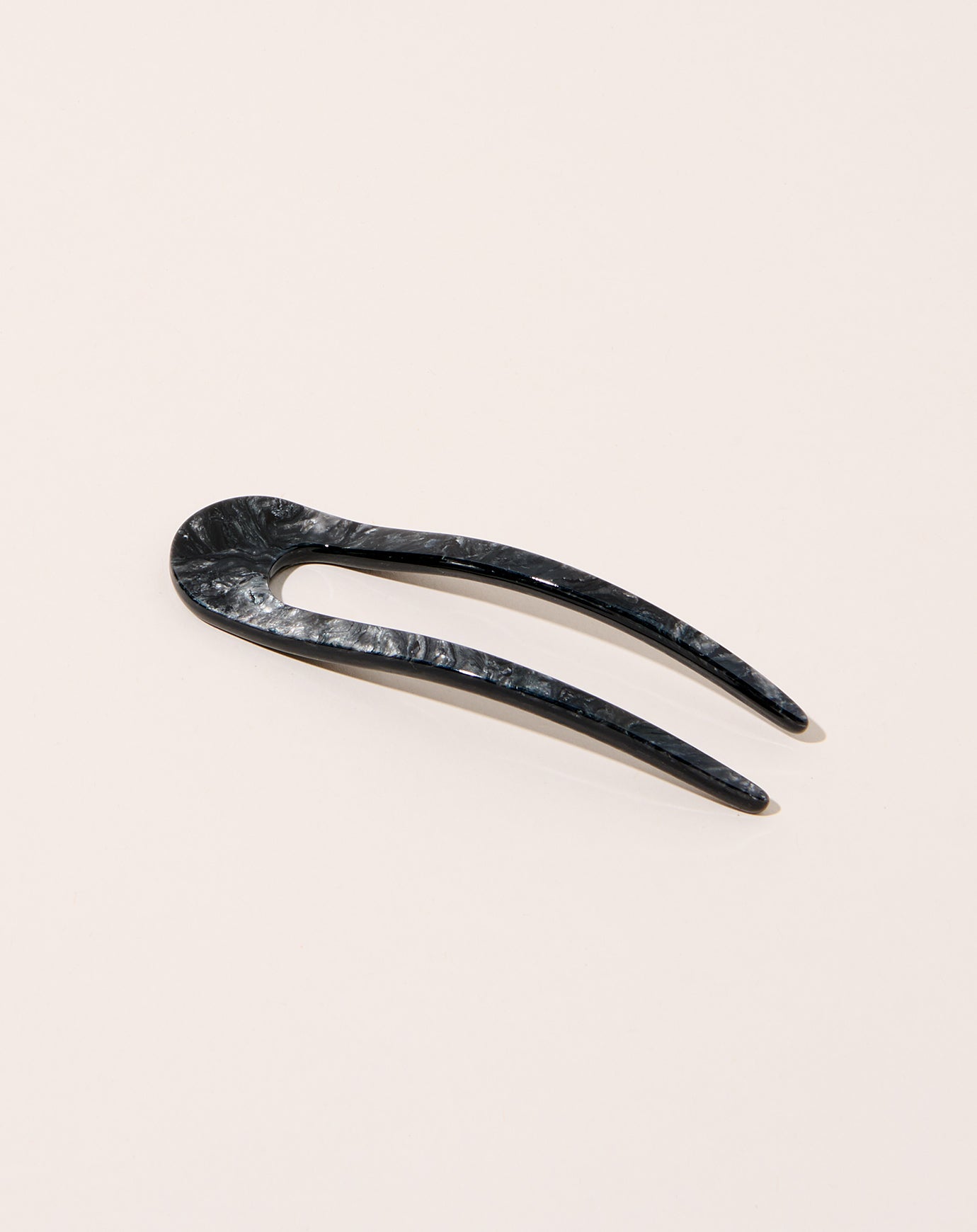 Machete French Hair Pin in Obsidian