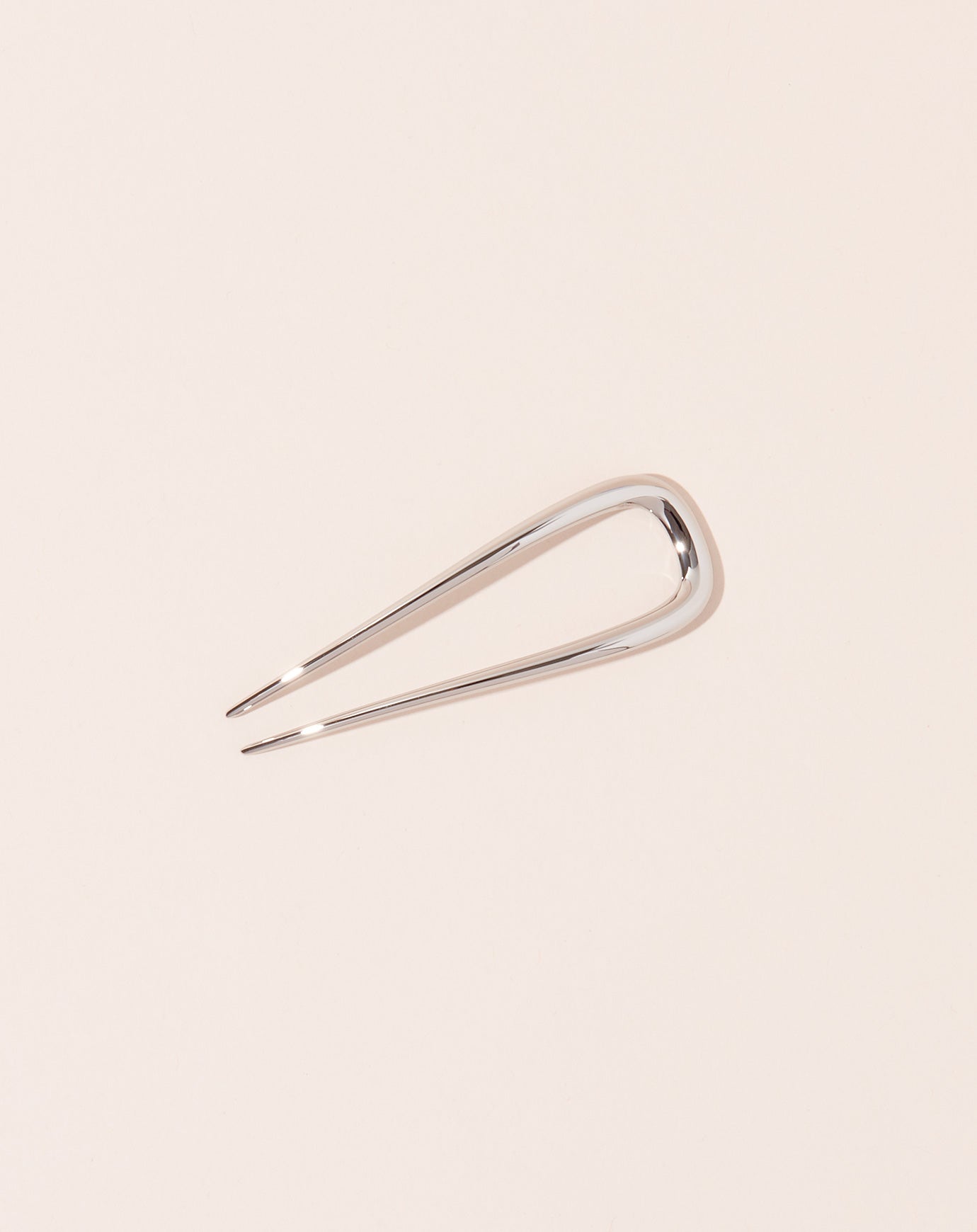 Machete Petite Oval French Hair Pin in Silver