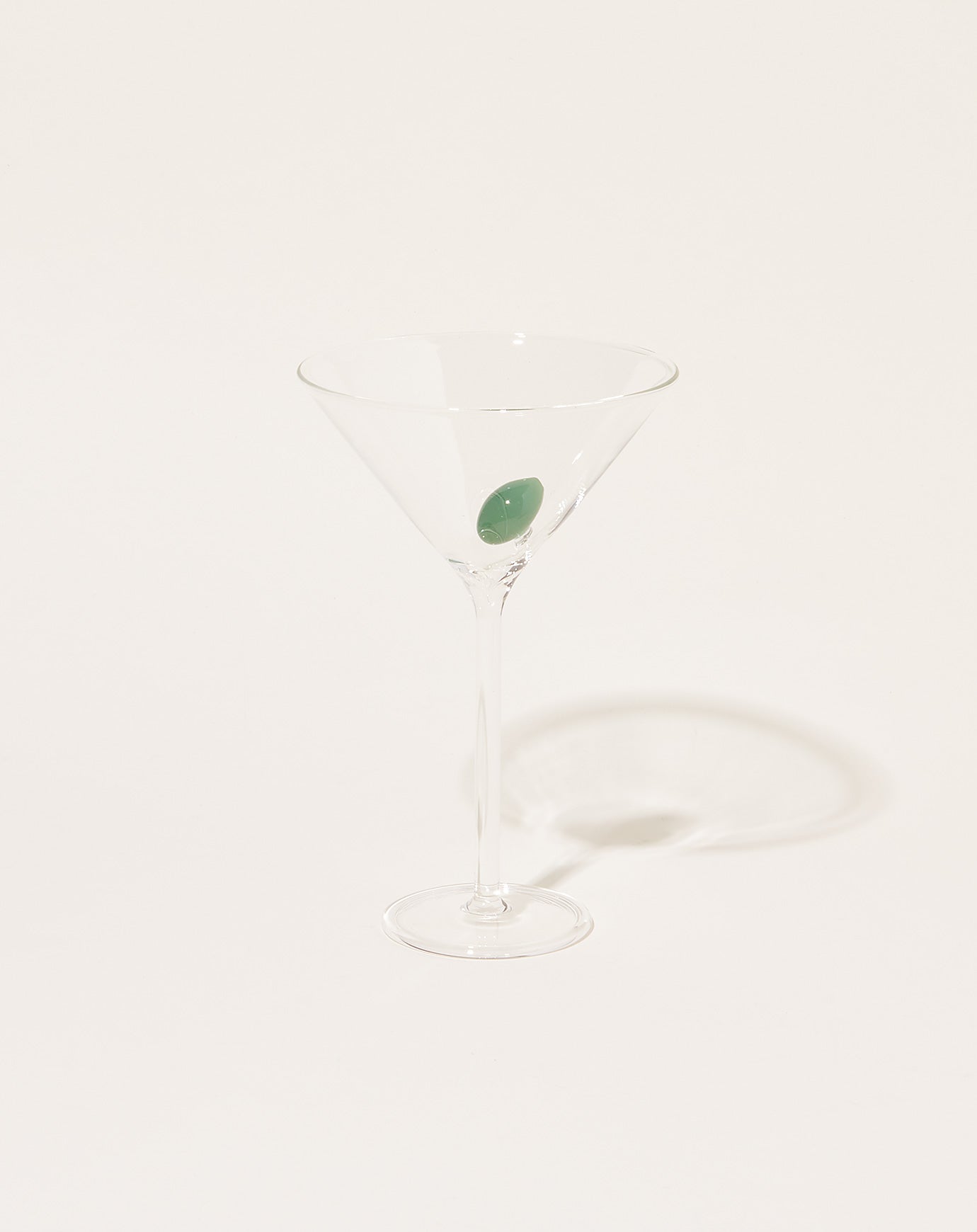 Maison Balzac Martini Glass in Clear and Opaque Olive