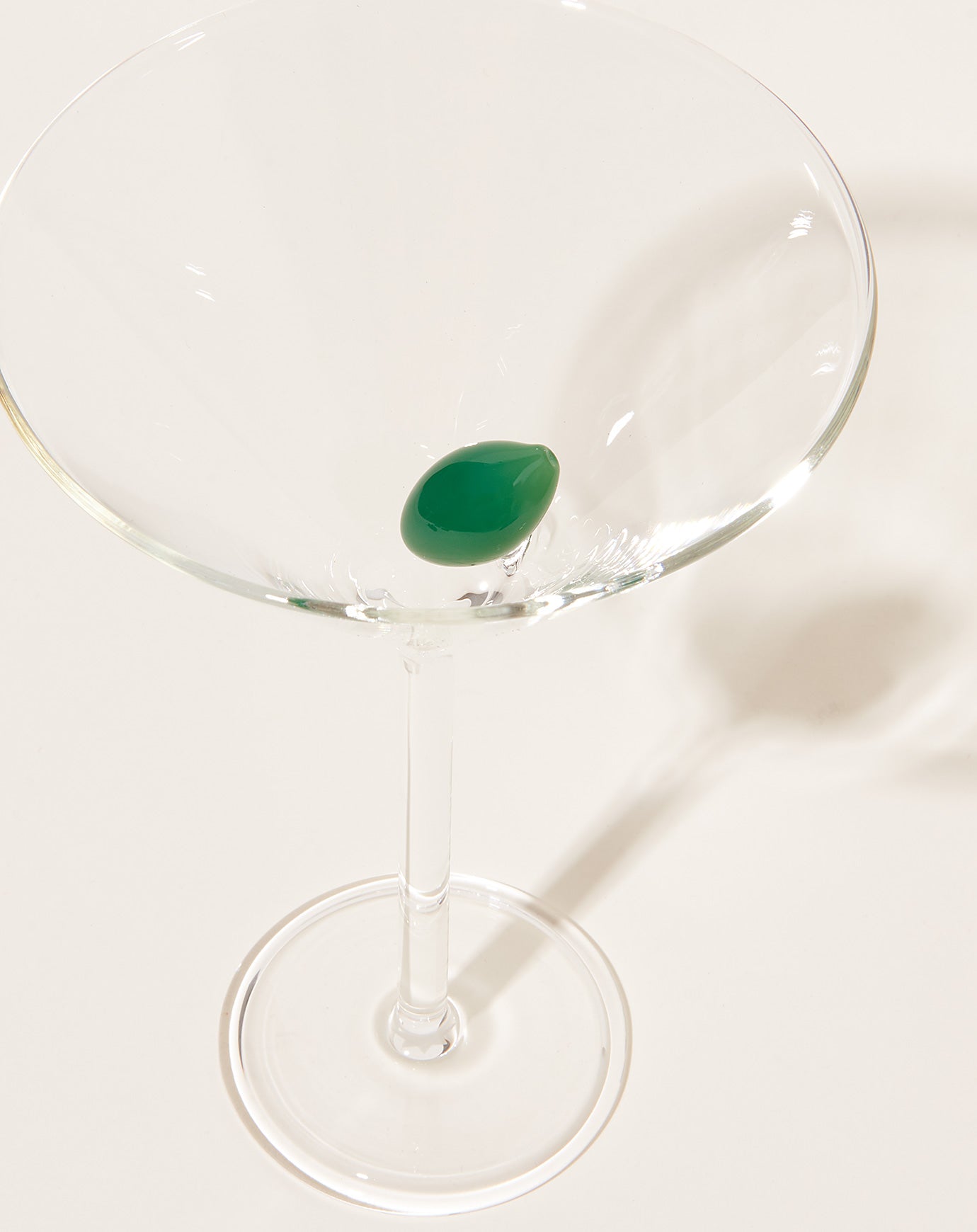 Maison Balzac Martini Glass in Clear and Opaque Olive