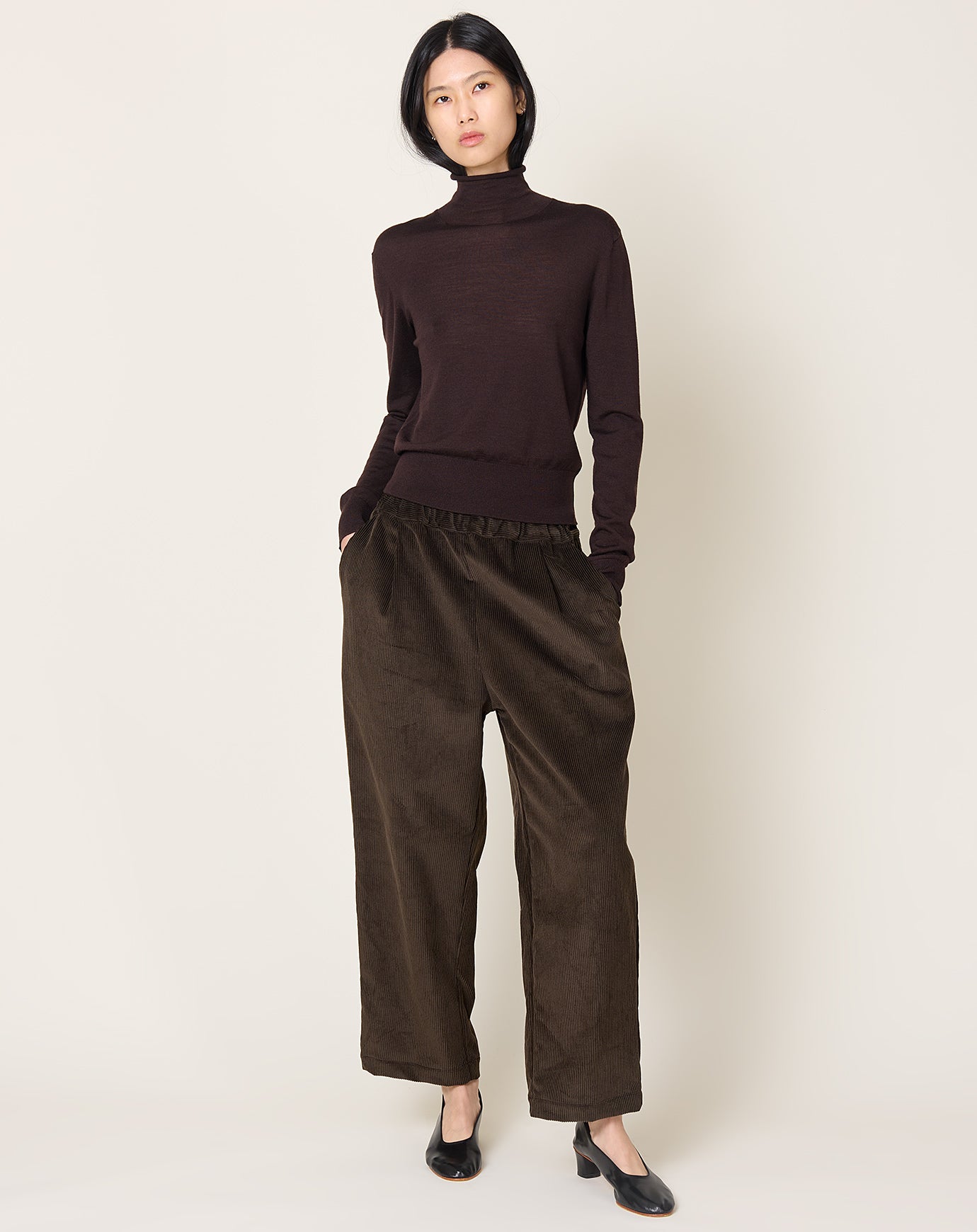 Makie Skylar Straight Pants in Brown Corduroy