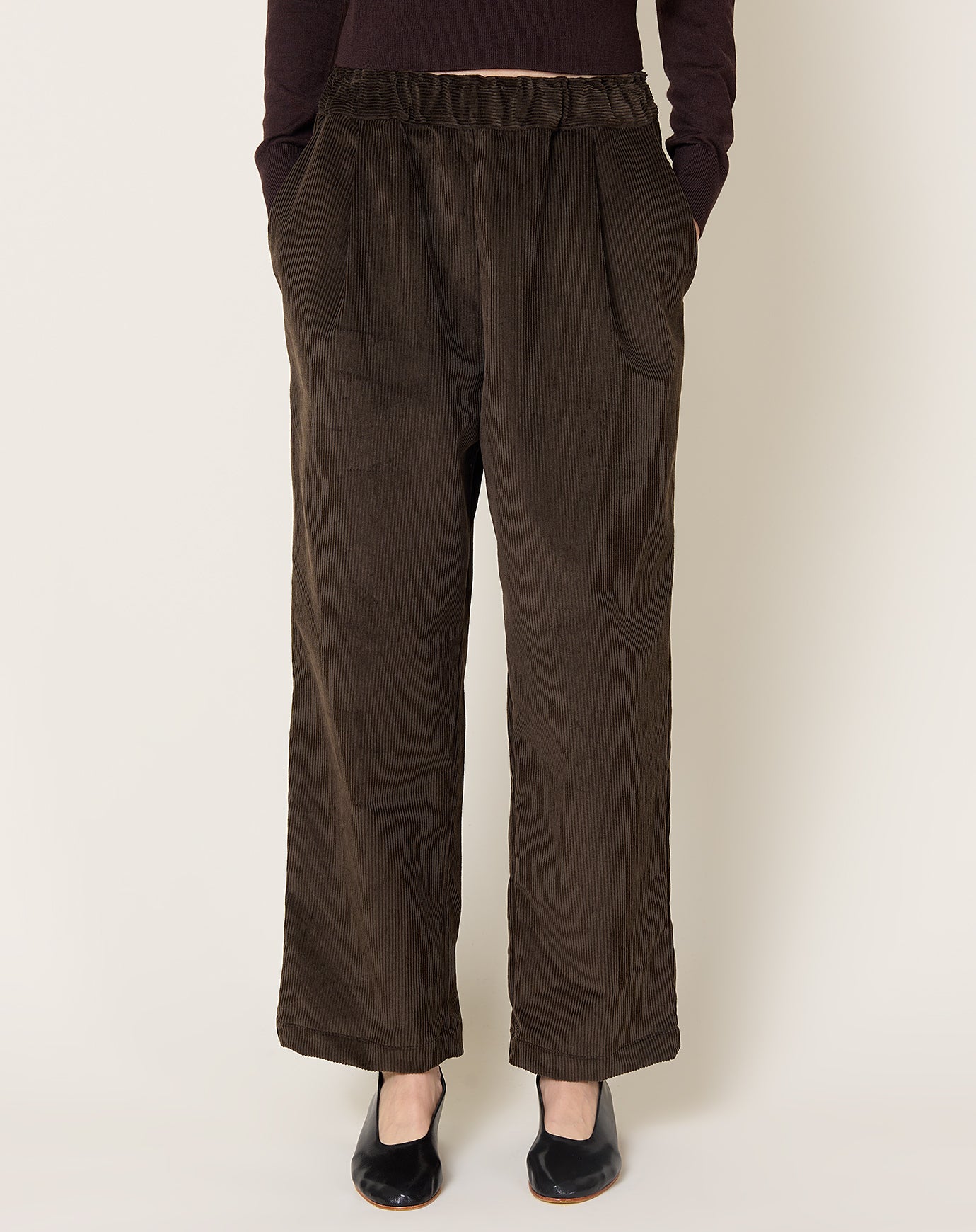 Makie Skylar Straight Pants in Brown Corduroy