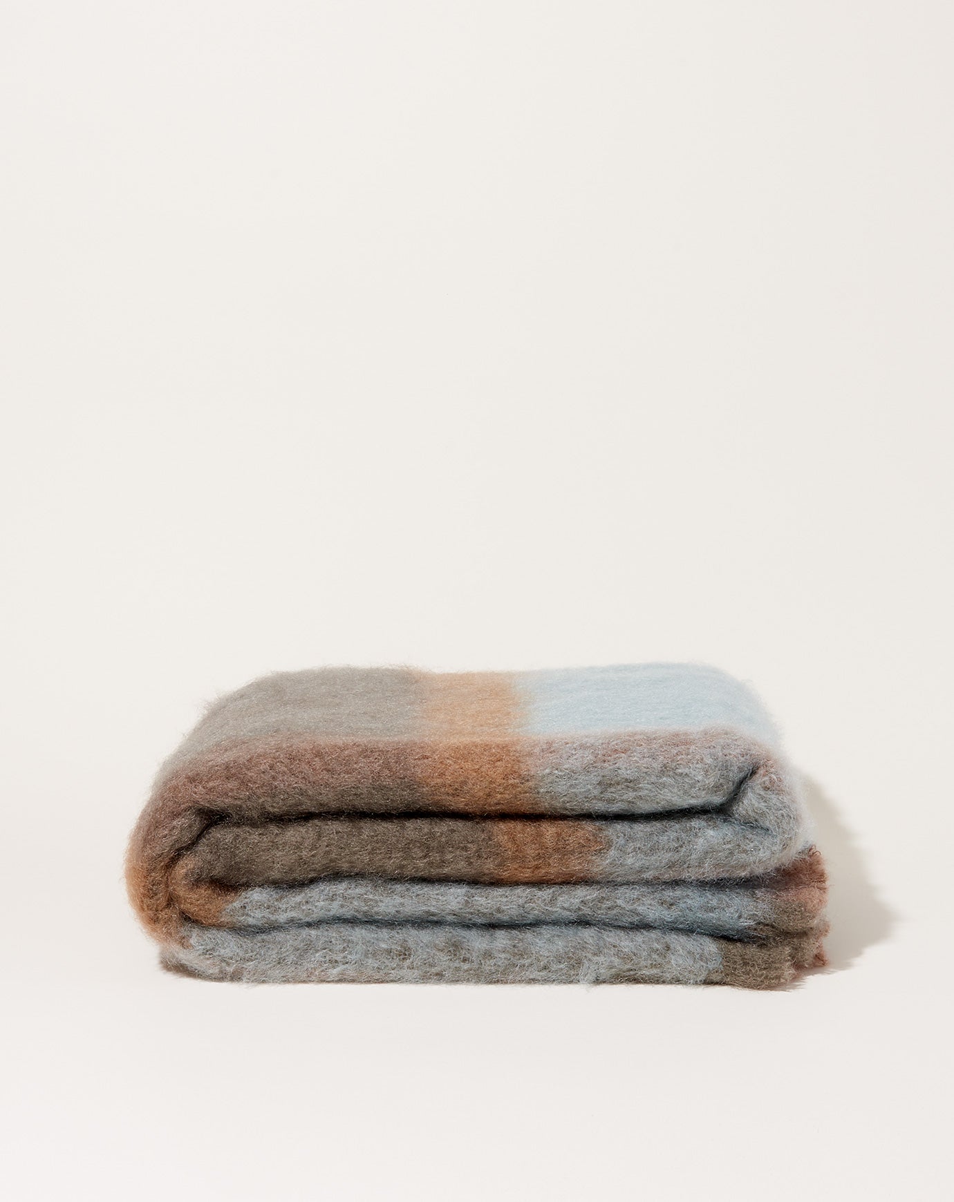 Mantas Ezcaray Mohair Cuadros Throw in Sky Blue