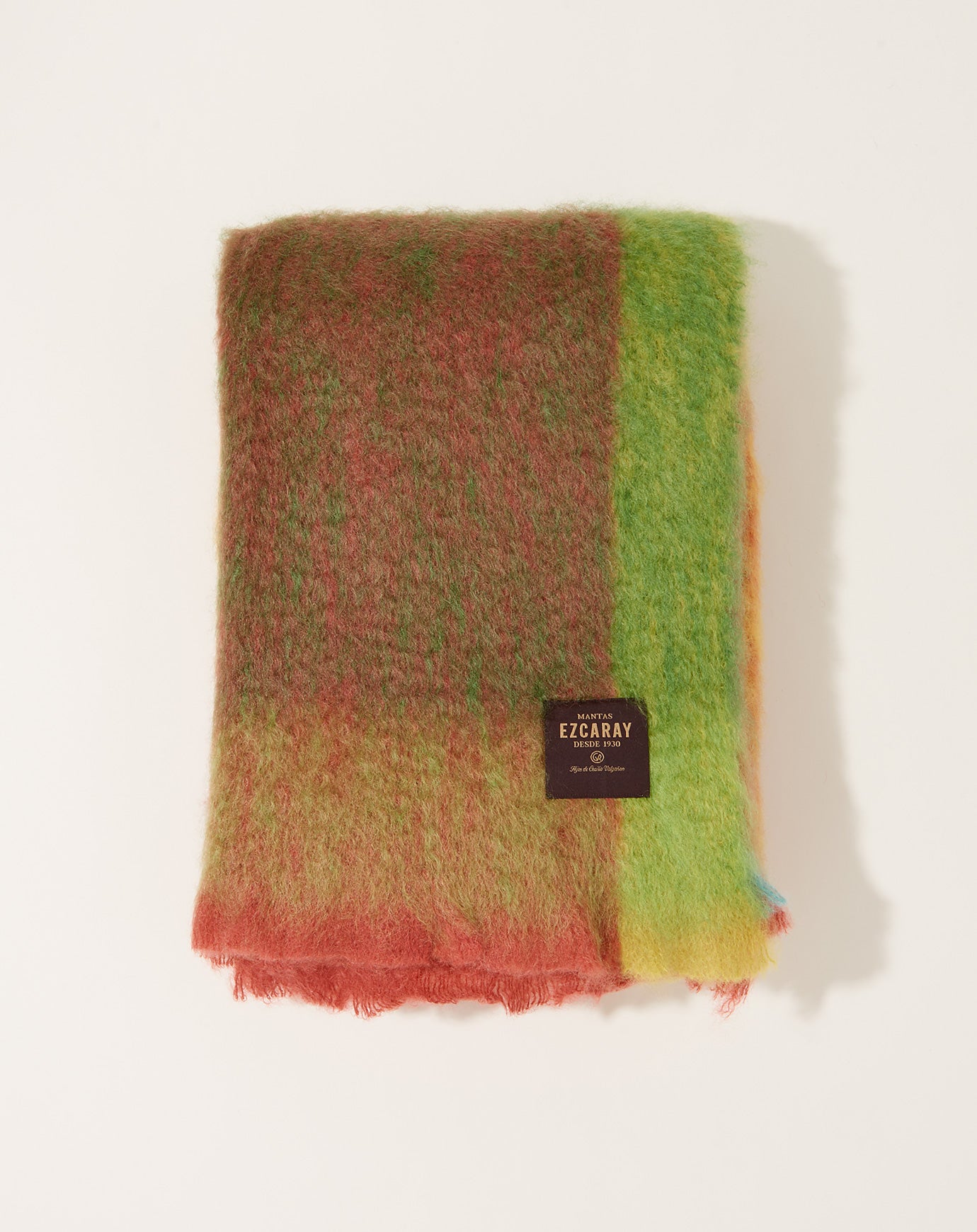 Mantas Ezcaray Mohair Rozco Blanket in Lime