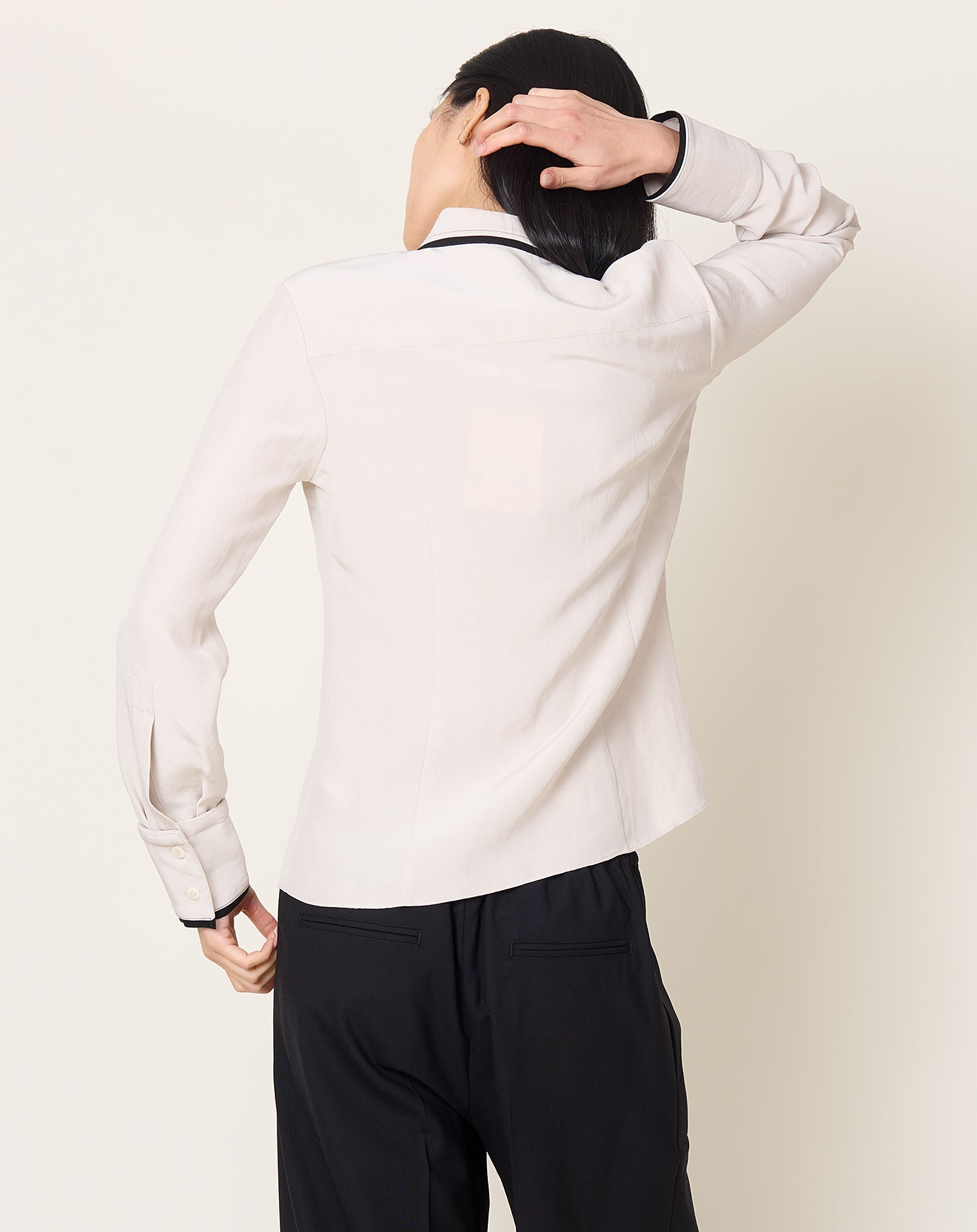 Maria McManus Covered Placket Slim Shirt in Champagne