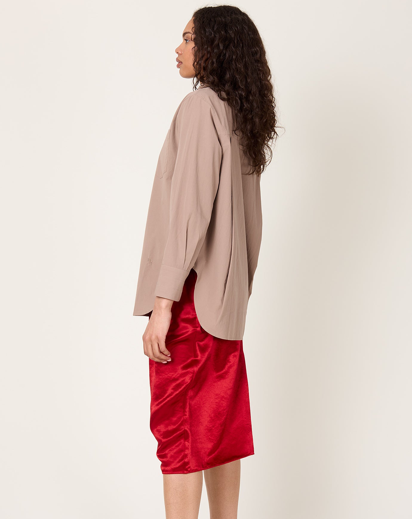 Maria McManus Covered Placket Tunic Shirt in Mouseback