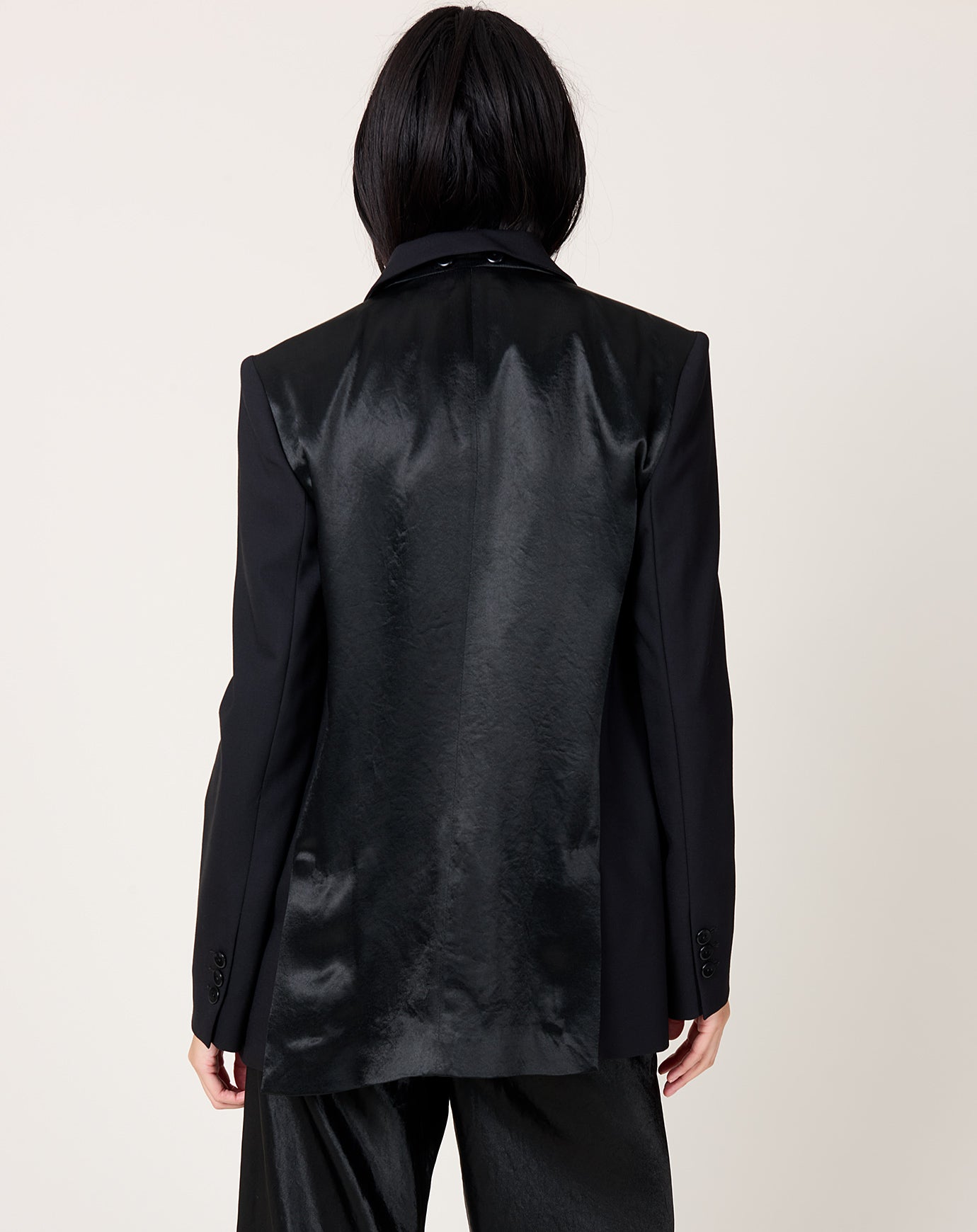 Maria McManus Double Breasted Cloak Blazer in Black