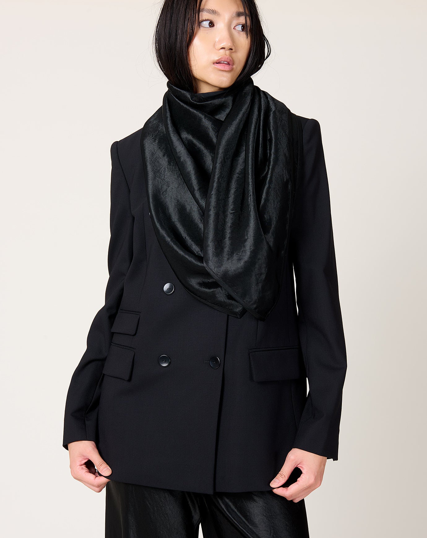 Maria McMaMaria McManus Double Breasted Cloak Blazer in Blacknus Double Breasted Cloak Blazer in Black