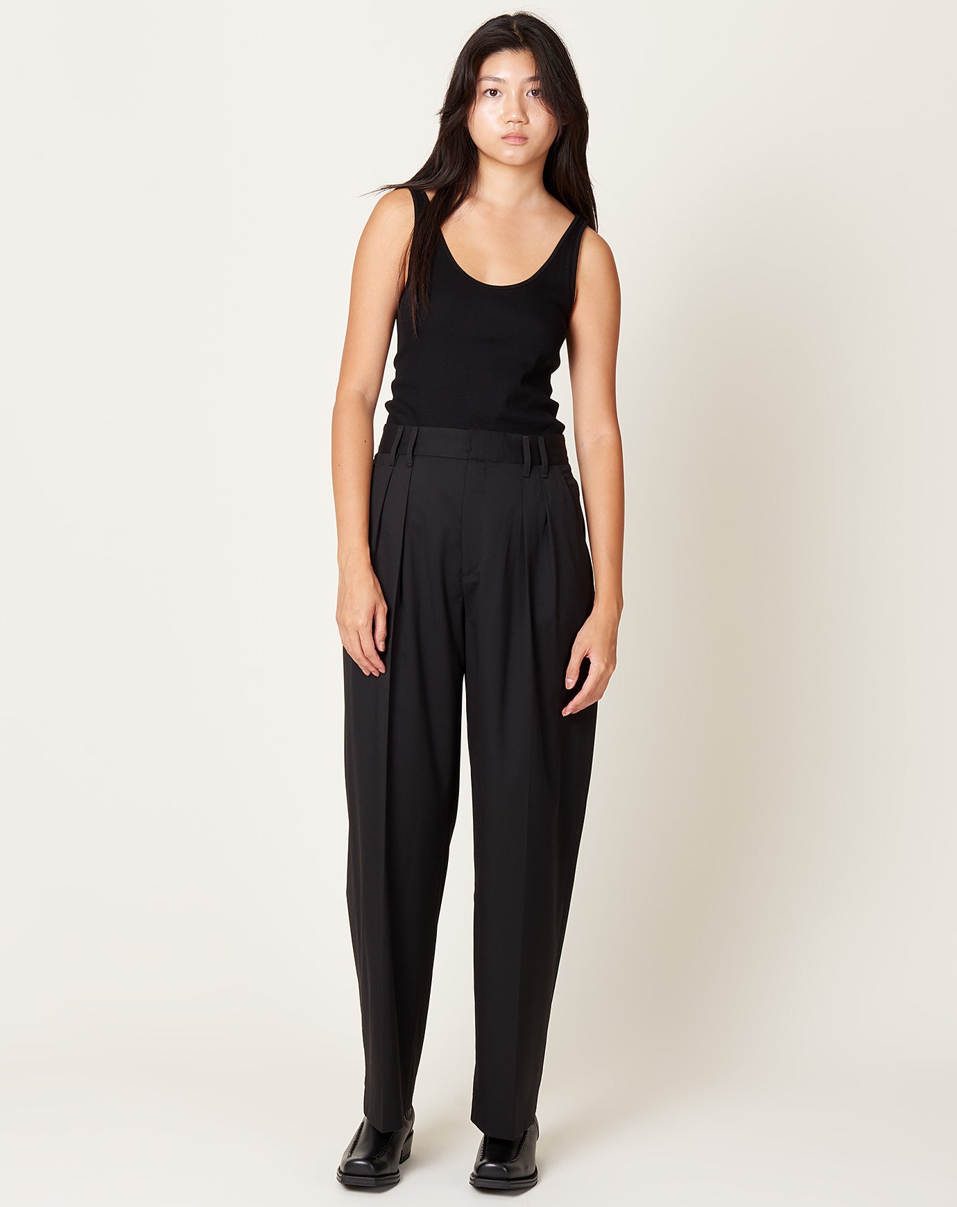 Maria McManus Double Pleat Front Trouser in Black