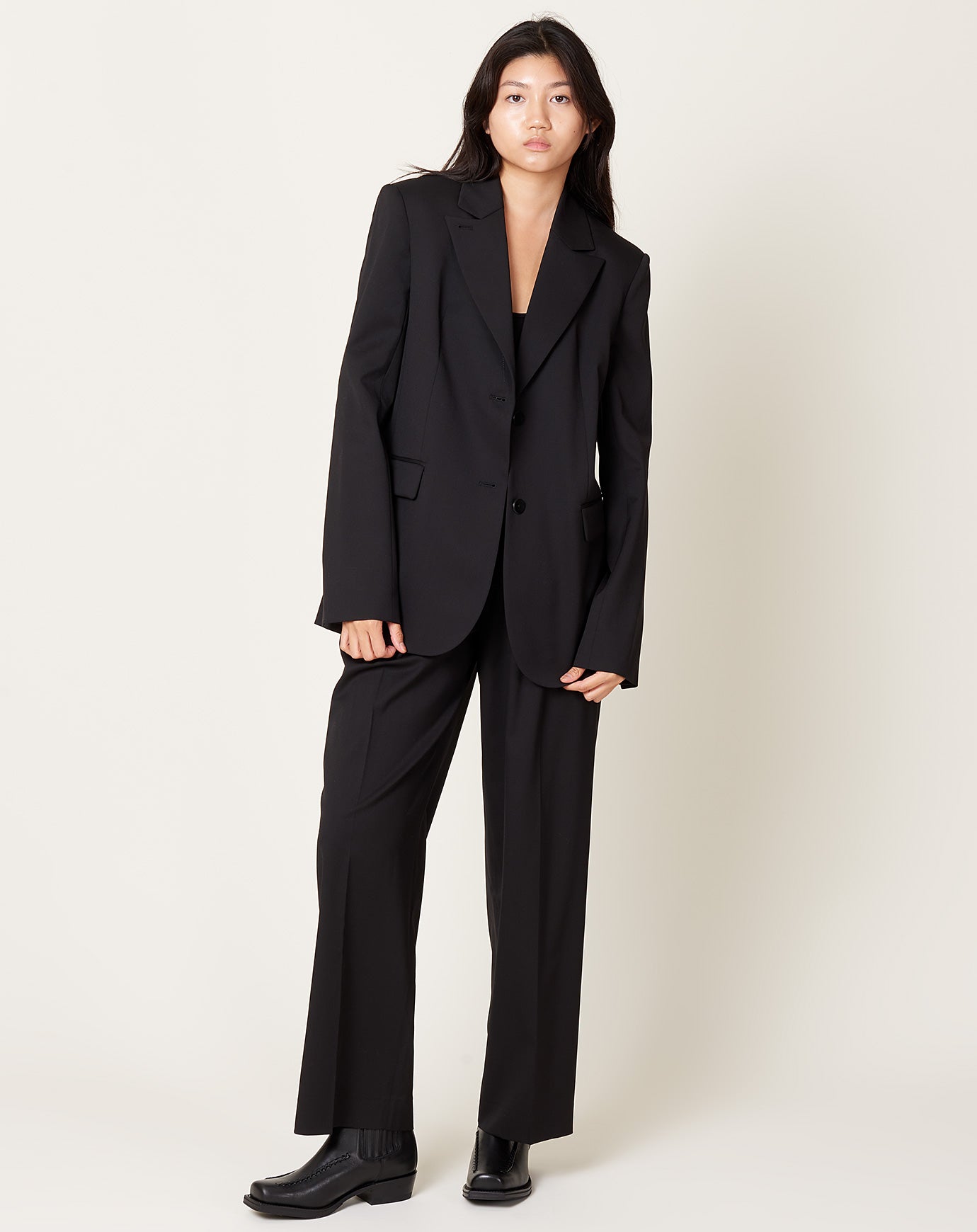 Maria McManus Double Pleat Front Trouser in Black