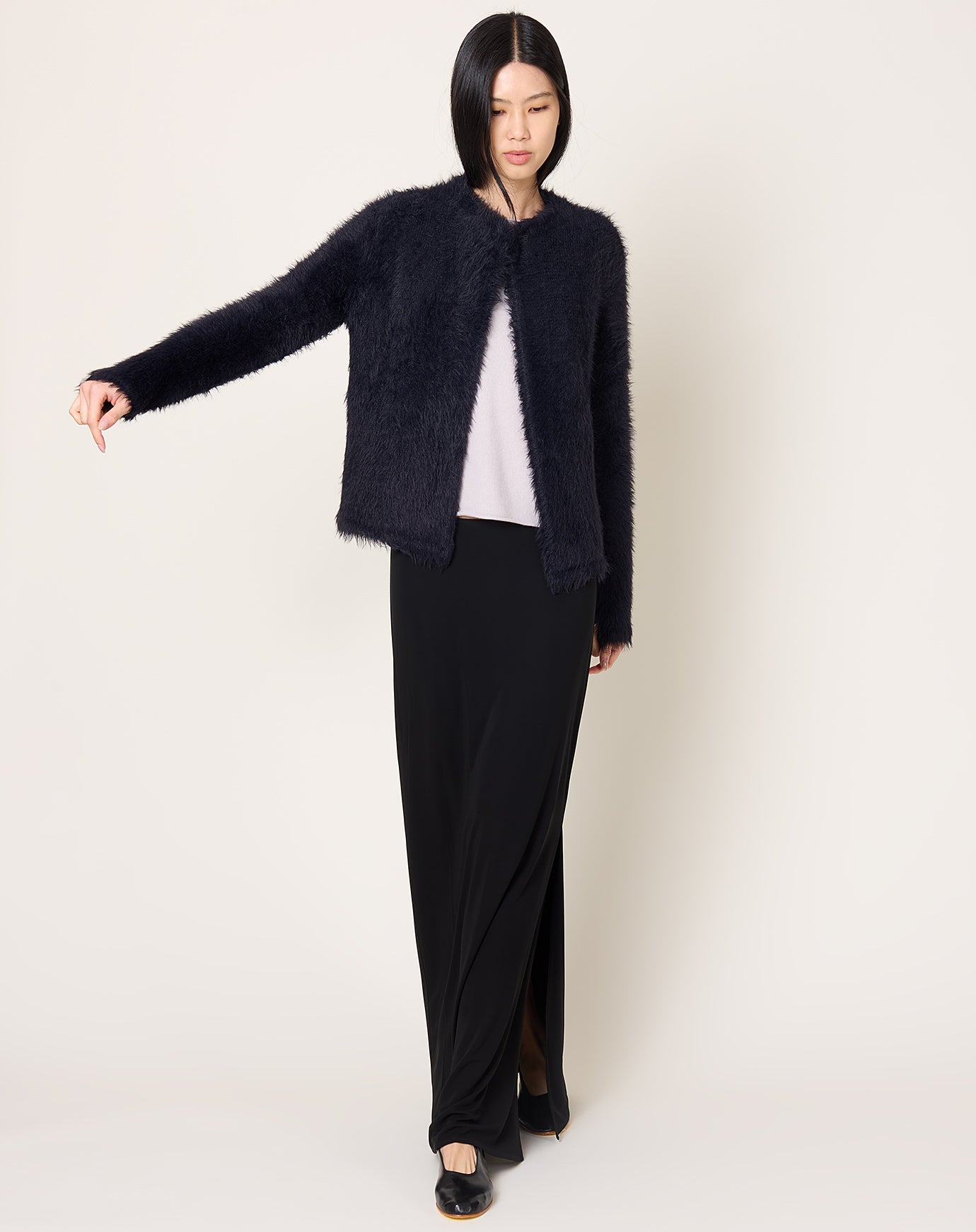 Maria McManus Furry Bolero in Midnight