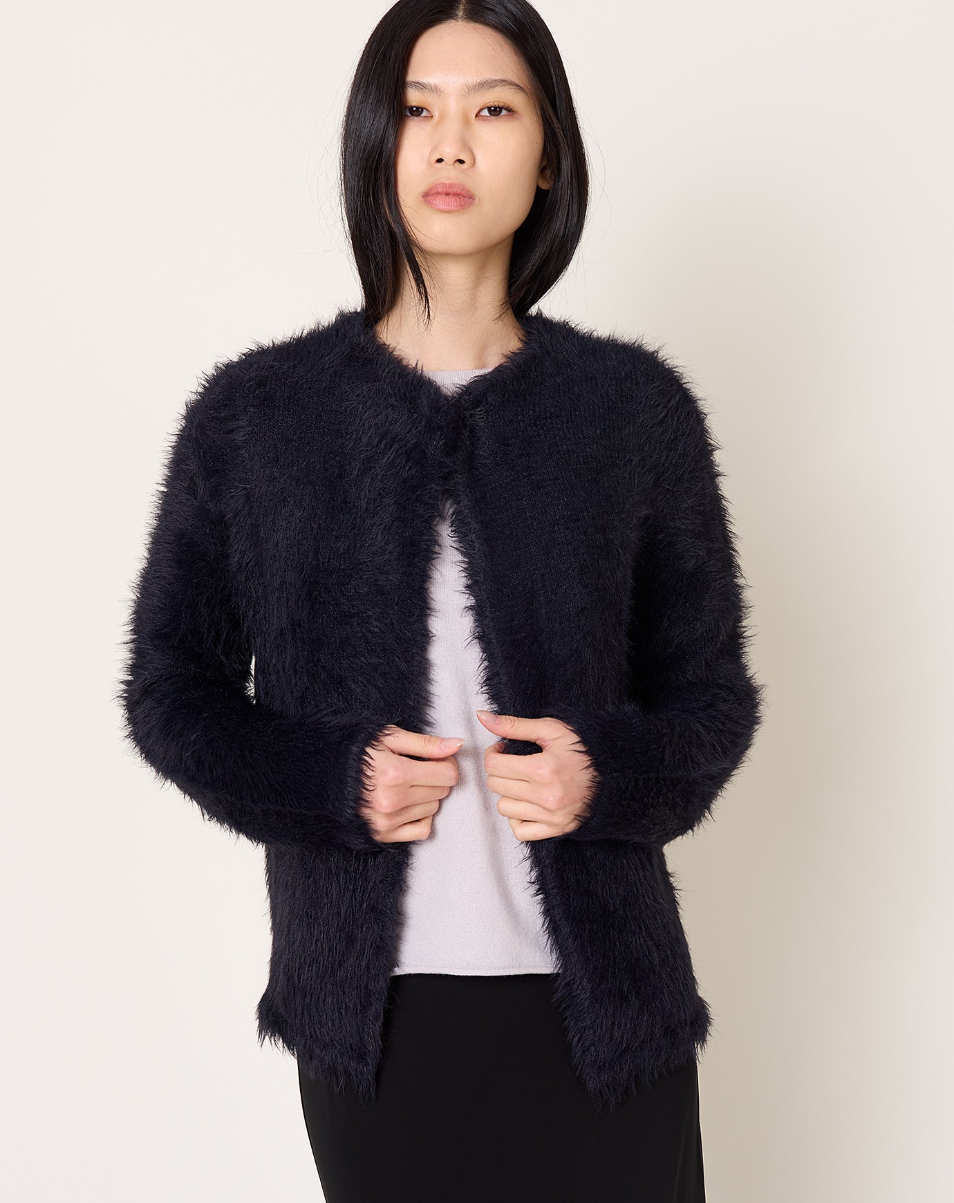 Maria McManus Furry Bolero in Midnight