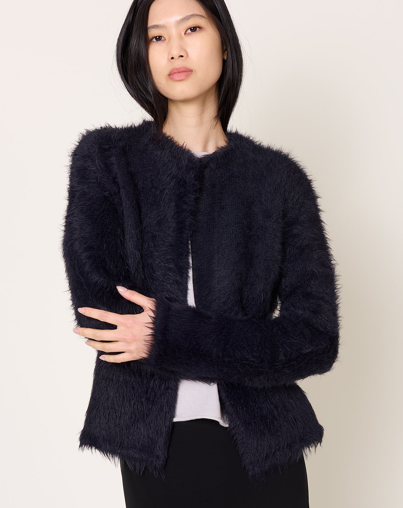 Maria McManus Furry Bolero in Midnight