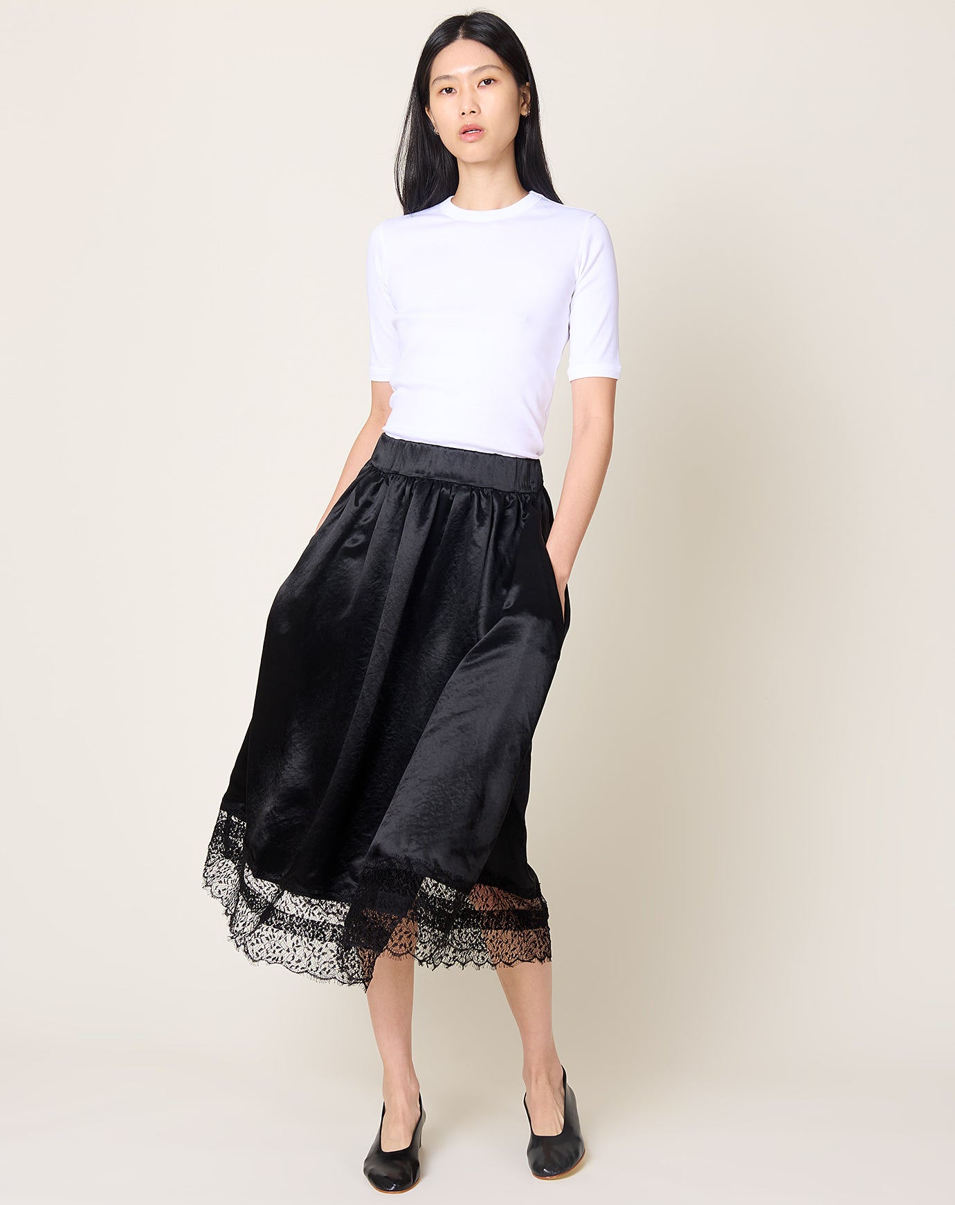 Maria McManus Gathered Skirt in Black