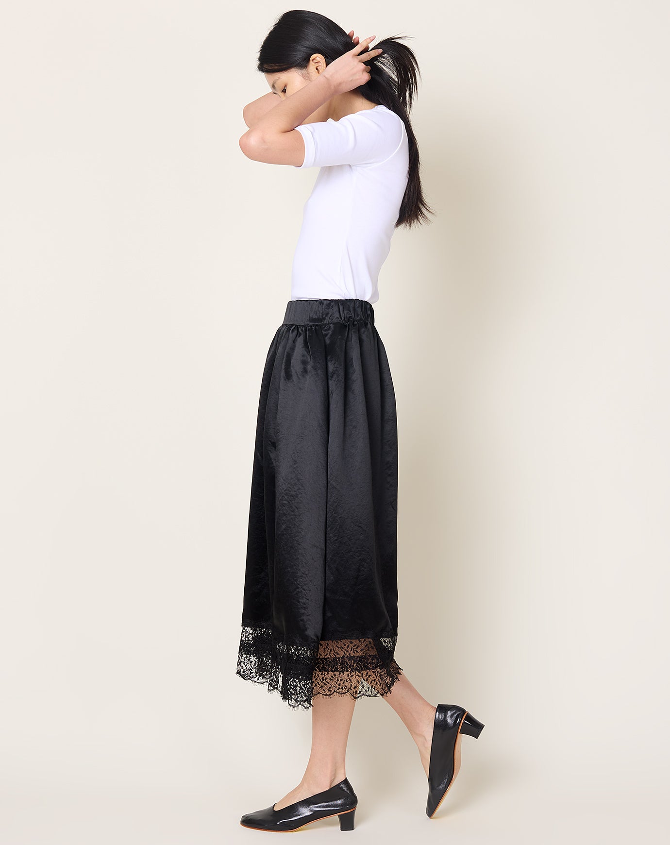 Maria McManus Gathered Skirt in Black