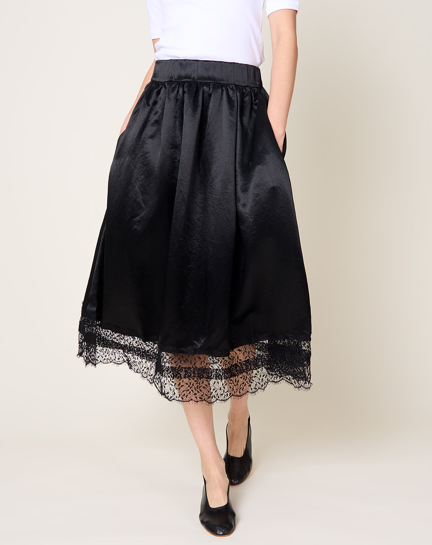 Maria McManus Gathered Skirt in Black