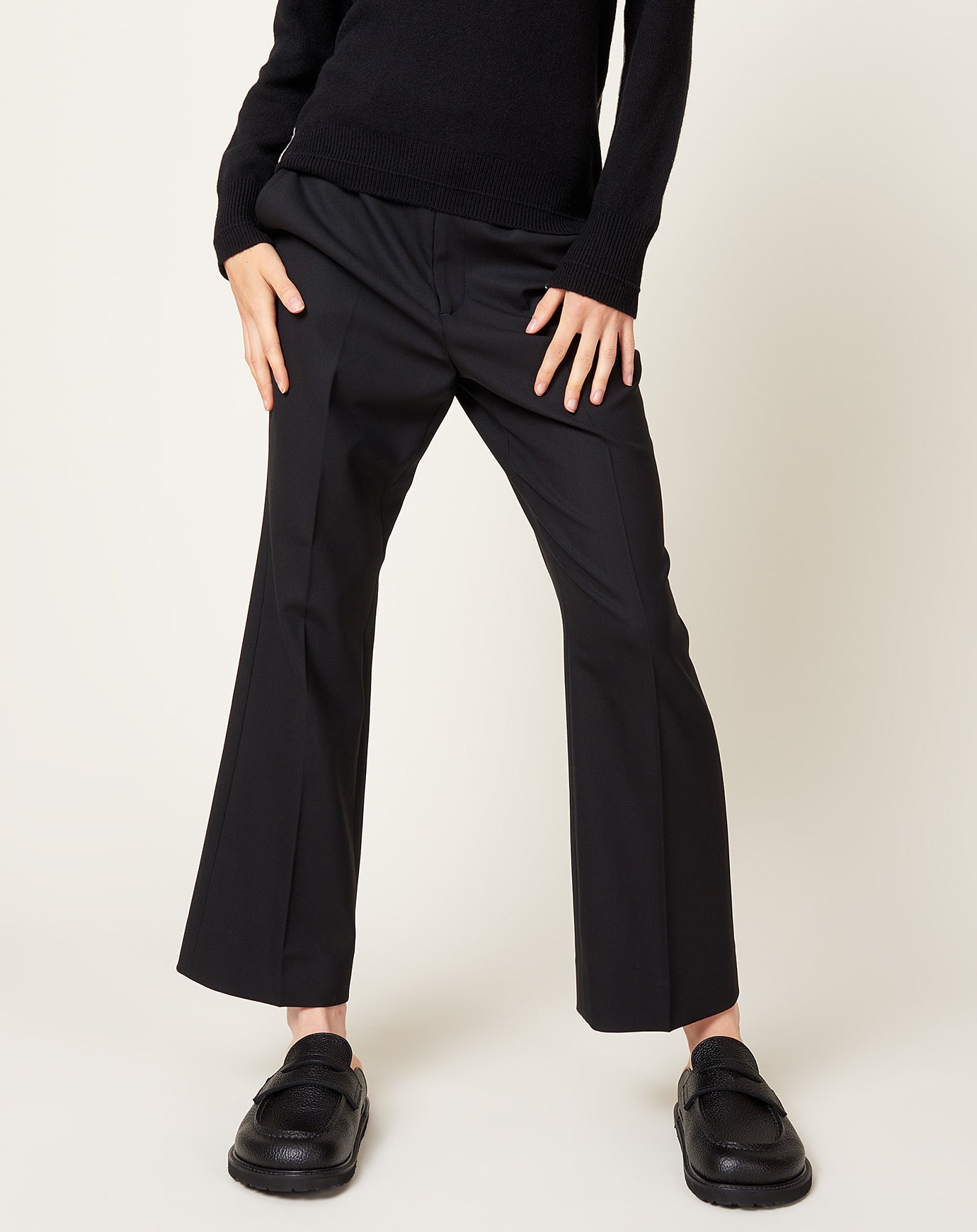 Maria McManus High Waisted Crop Trouser in Black