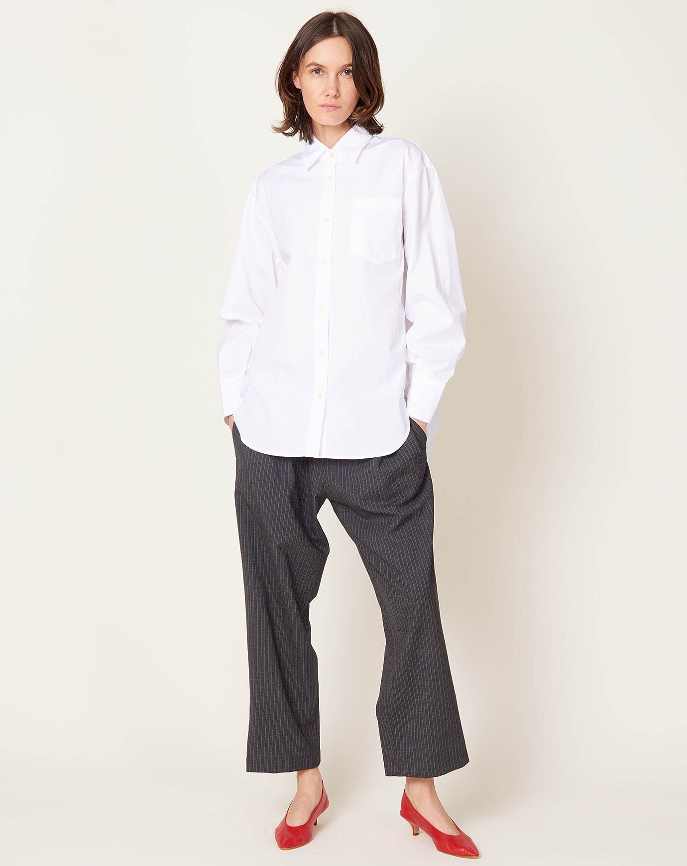 Maria McManus Oversized Tunic Shirt in White