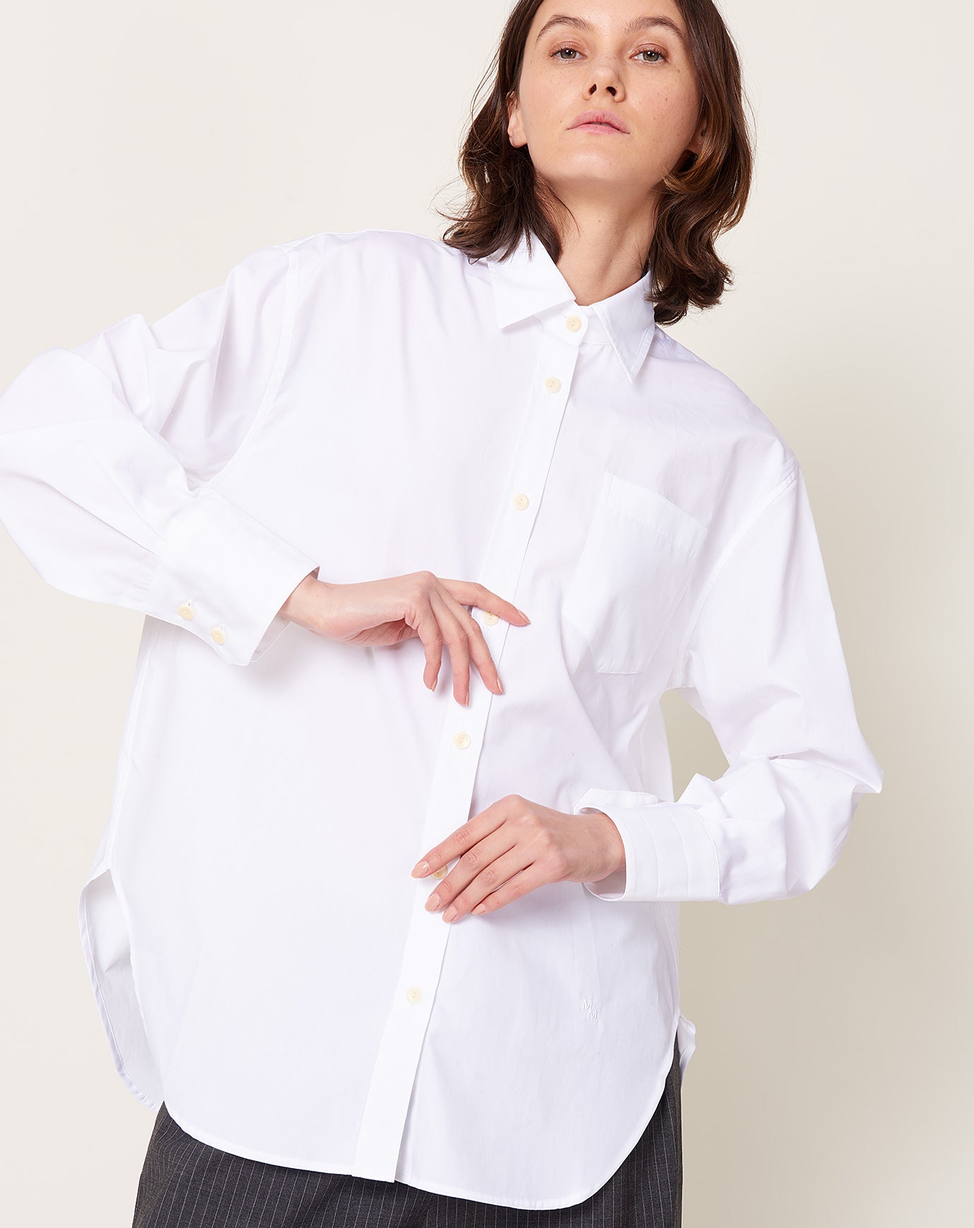 Maria McManus Oversized Tunic Shirt in White