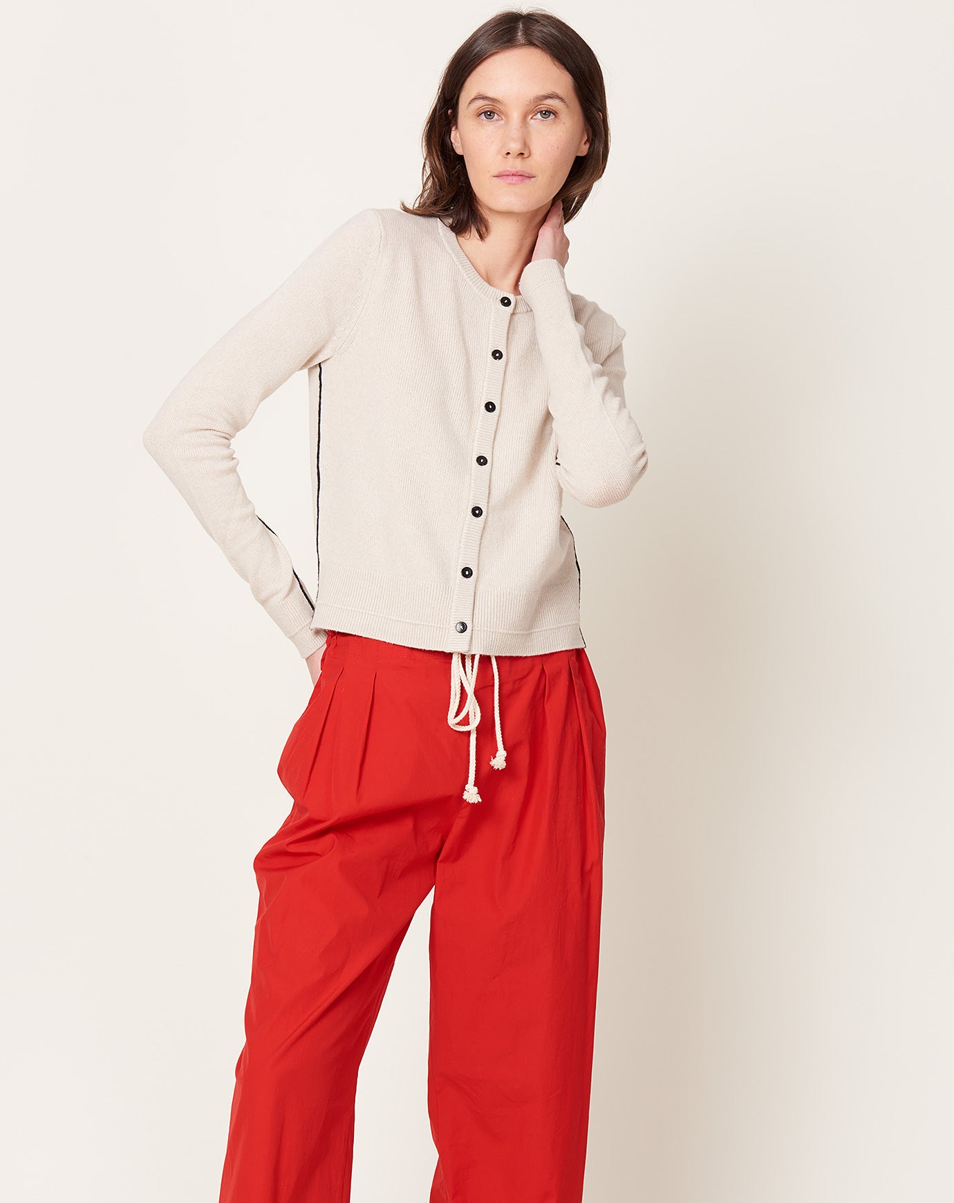 Maria McManus Petite Cardigan in Crema