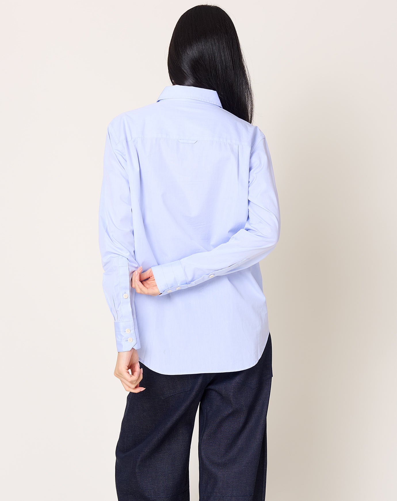 Maria McManus Slim Tunic Shirt in Sky Blue
