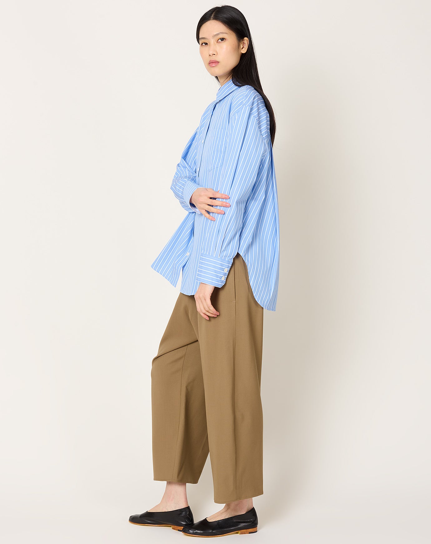 Maria McManus Tunic Shirt in Sky Blue Stripe
