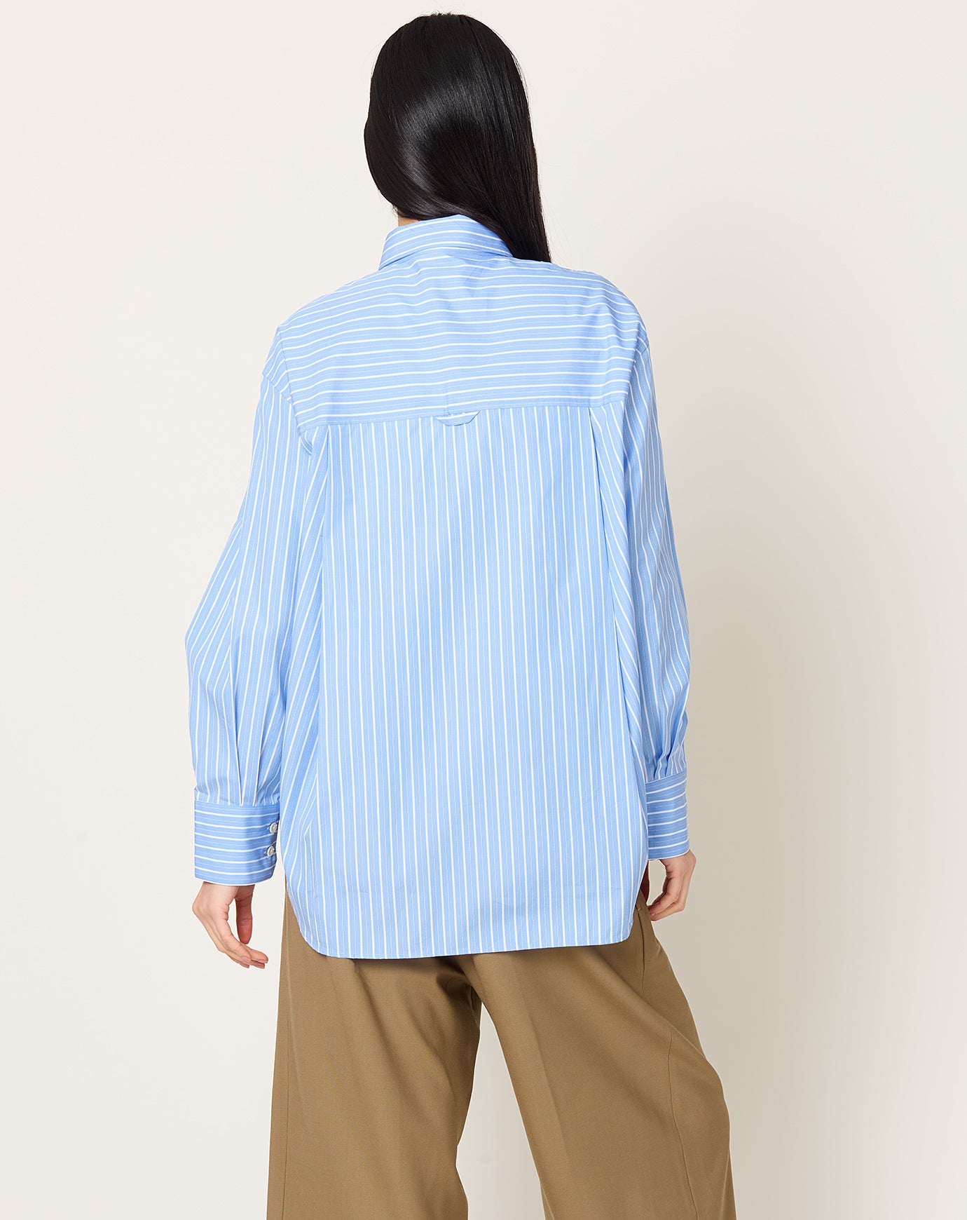 Maria McManus Tunic Shirt in Sky Blue Stripe