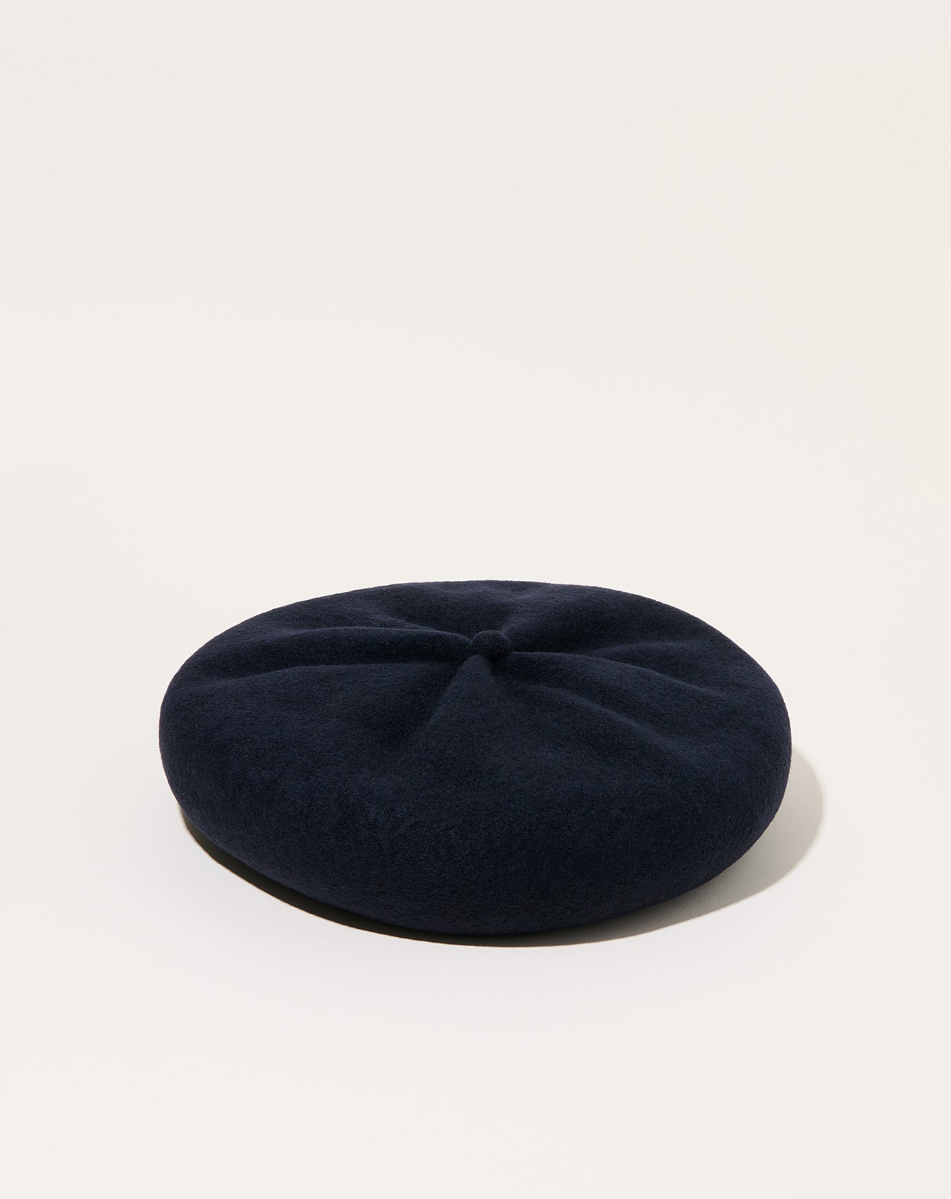 Mature Ha Rib Gather Top Beret in Dark Navy