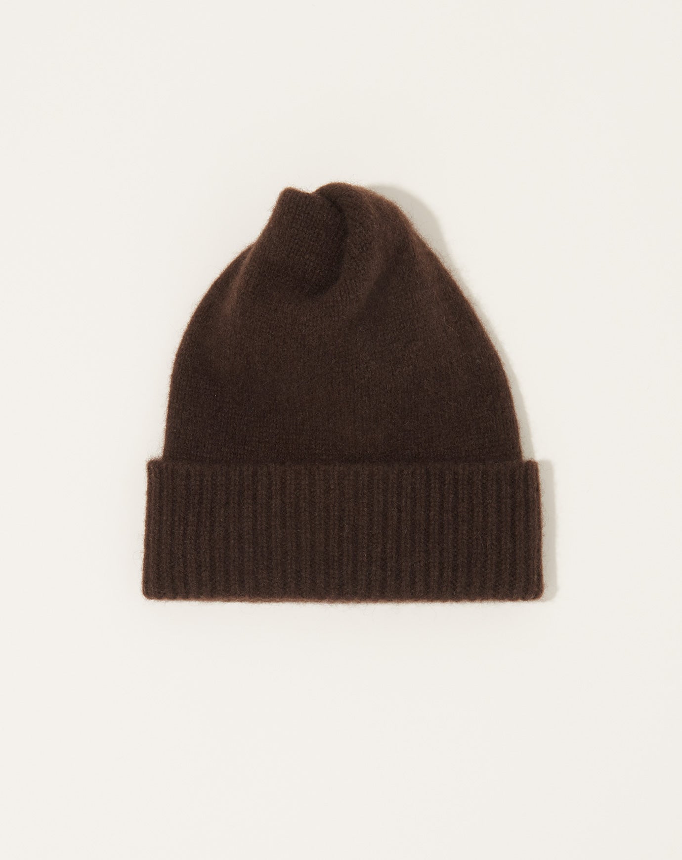 Mature Ha Pleats Yak Knit Cap in Brown