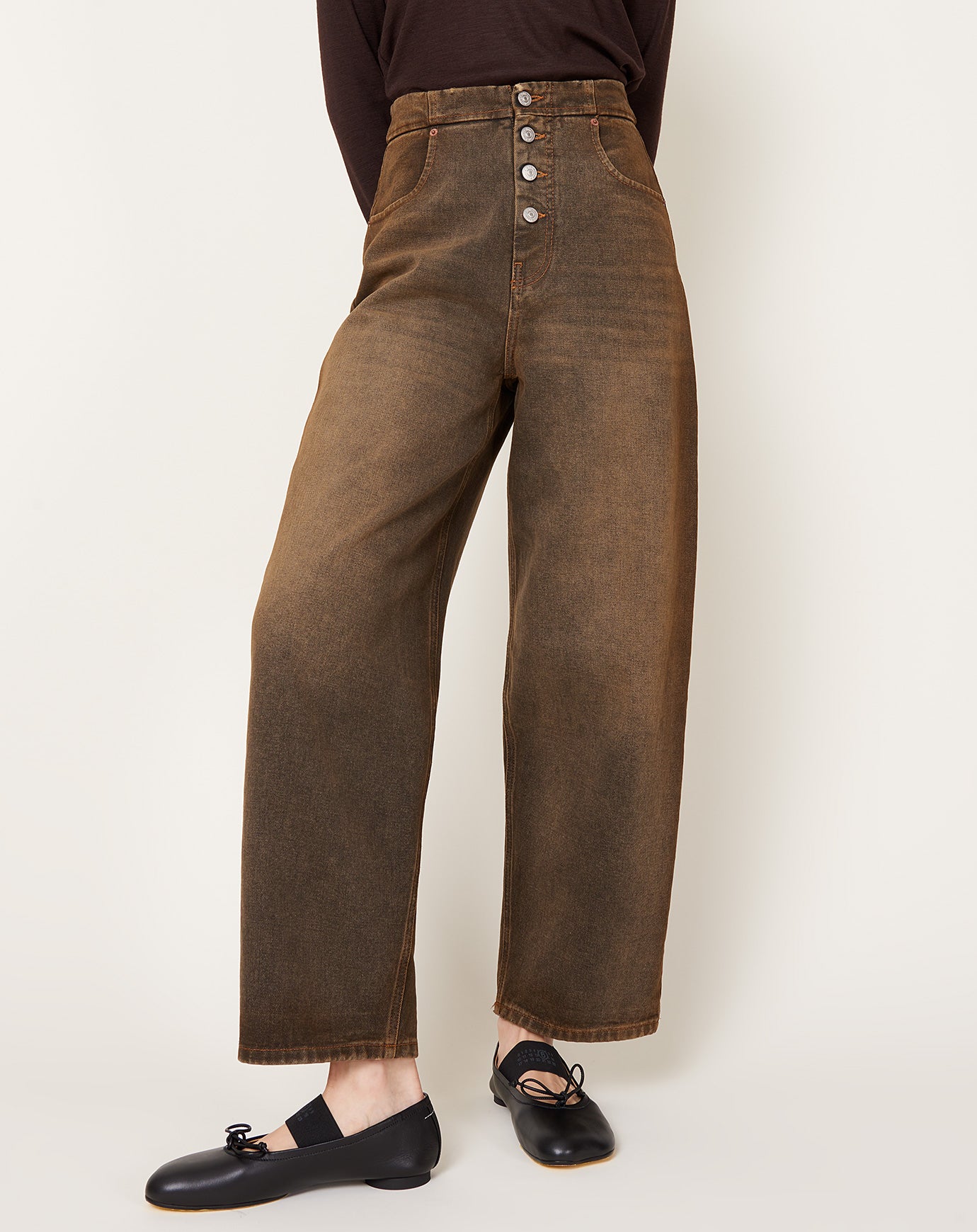 MM6 5 Pocket Jean in Brown