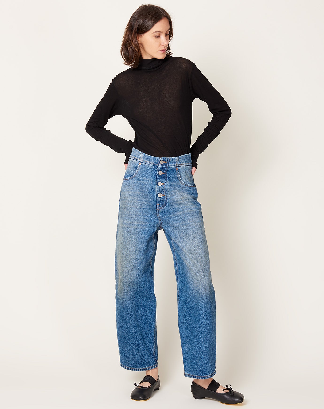 MM6 5 Pocket Jean in Medium Blue