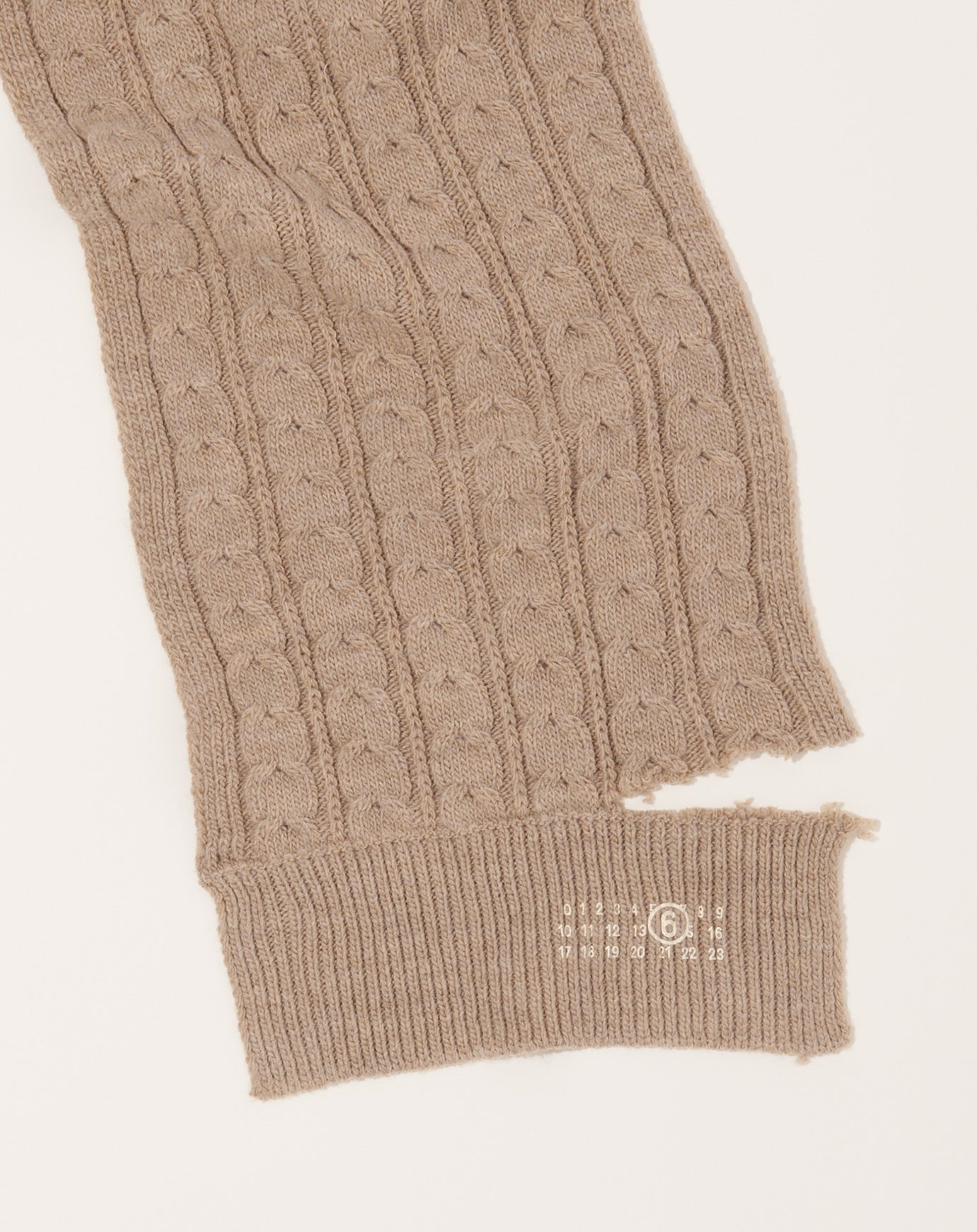 MM6 Cable Scarf in Beige