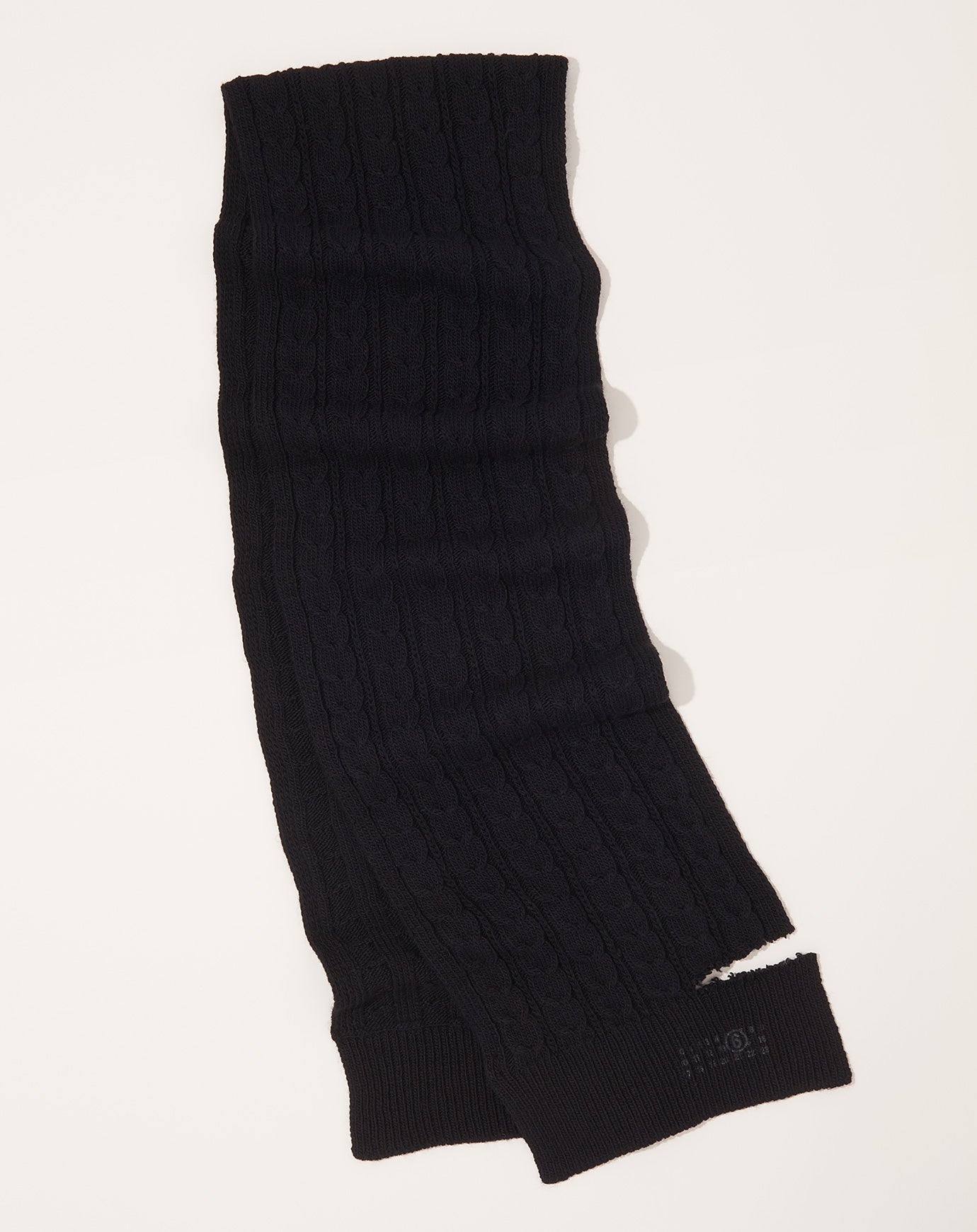 MM6 Cable Scarf in Black