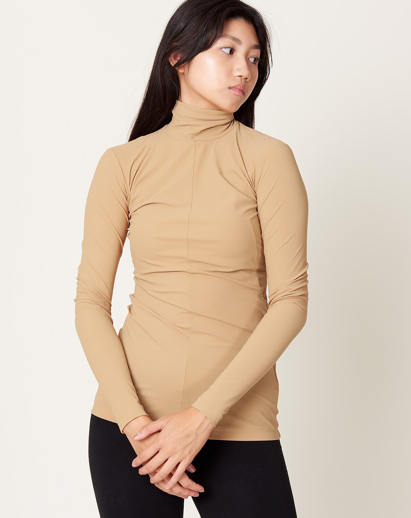 MM6 Base Turtleneck in Camel