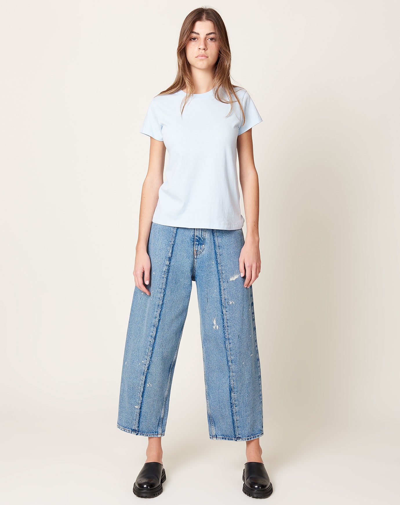 MM6 Blue Denim Raw Trousers