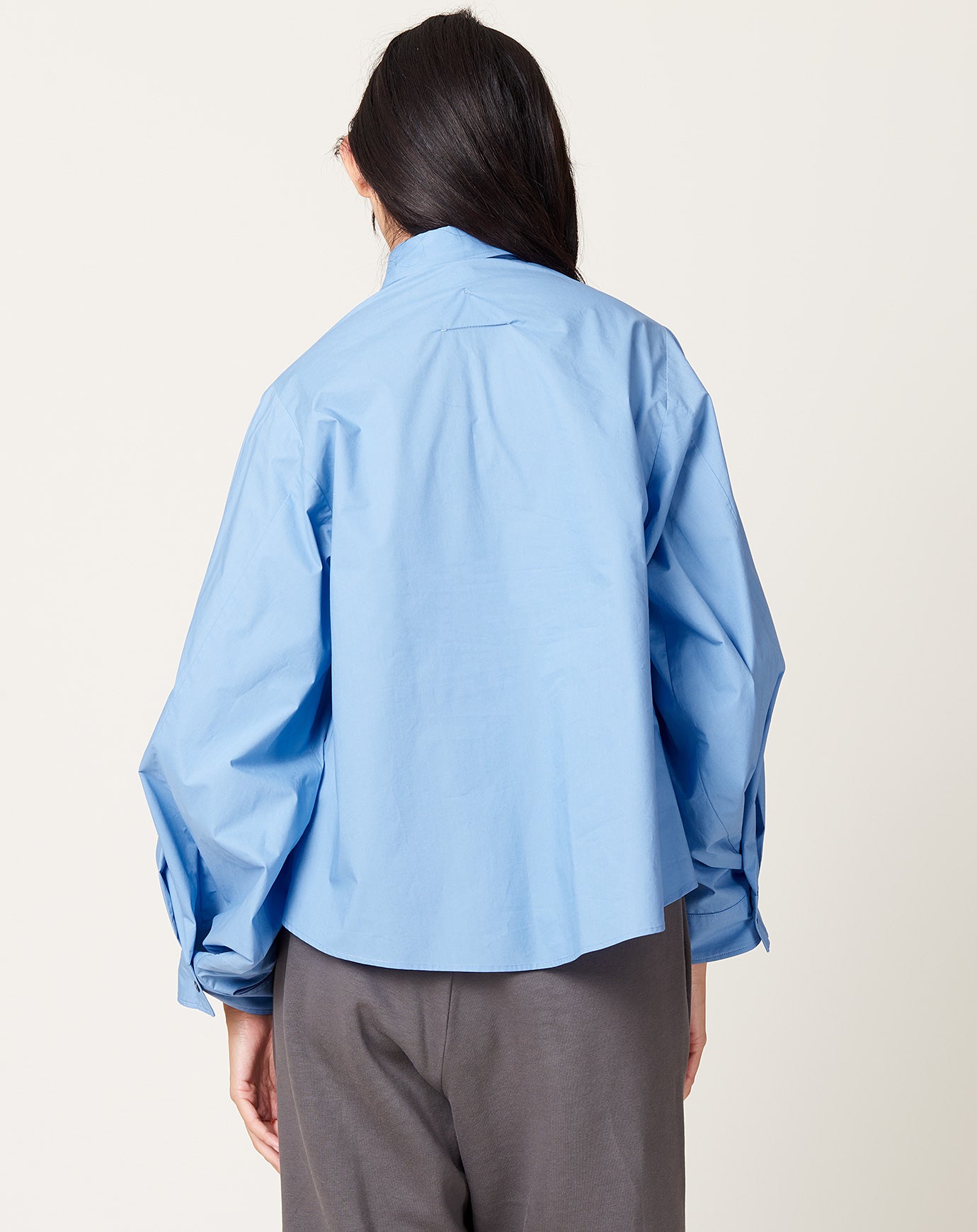 MM6 Convertible Collar Shirt in Iris Blue