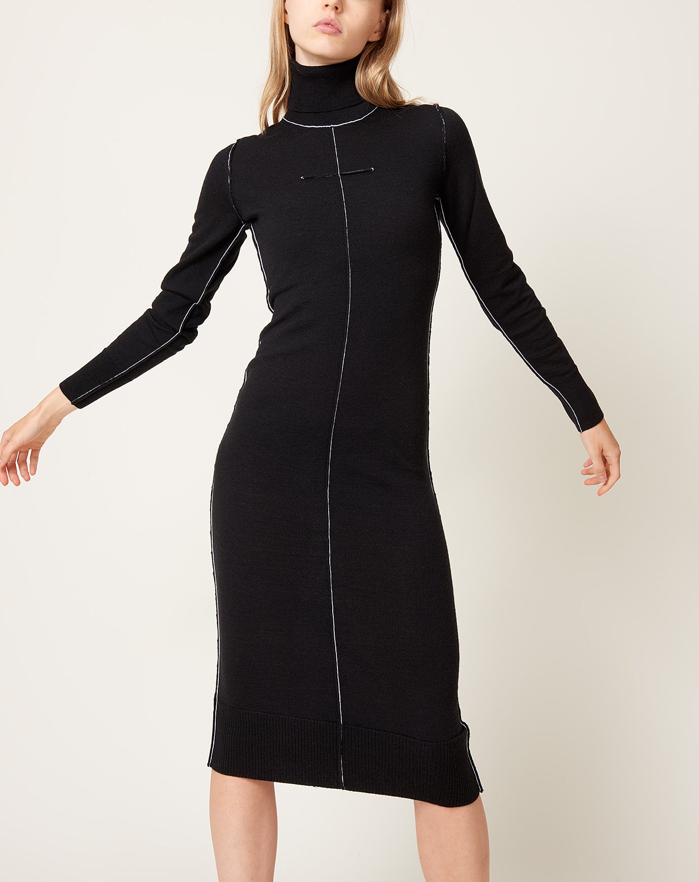 MM6 Essentials Knit Dress in Black