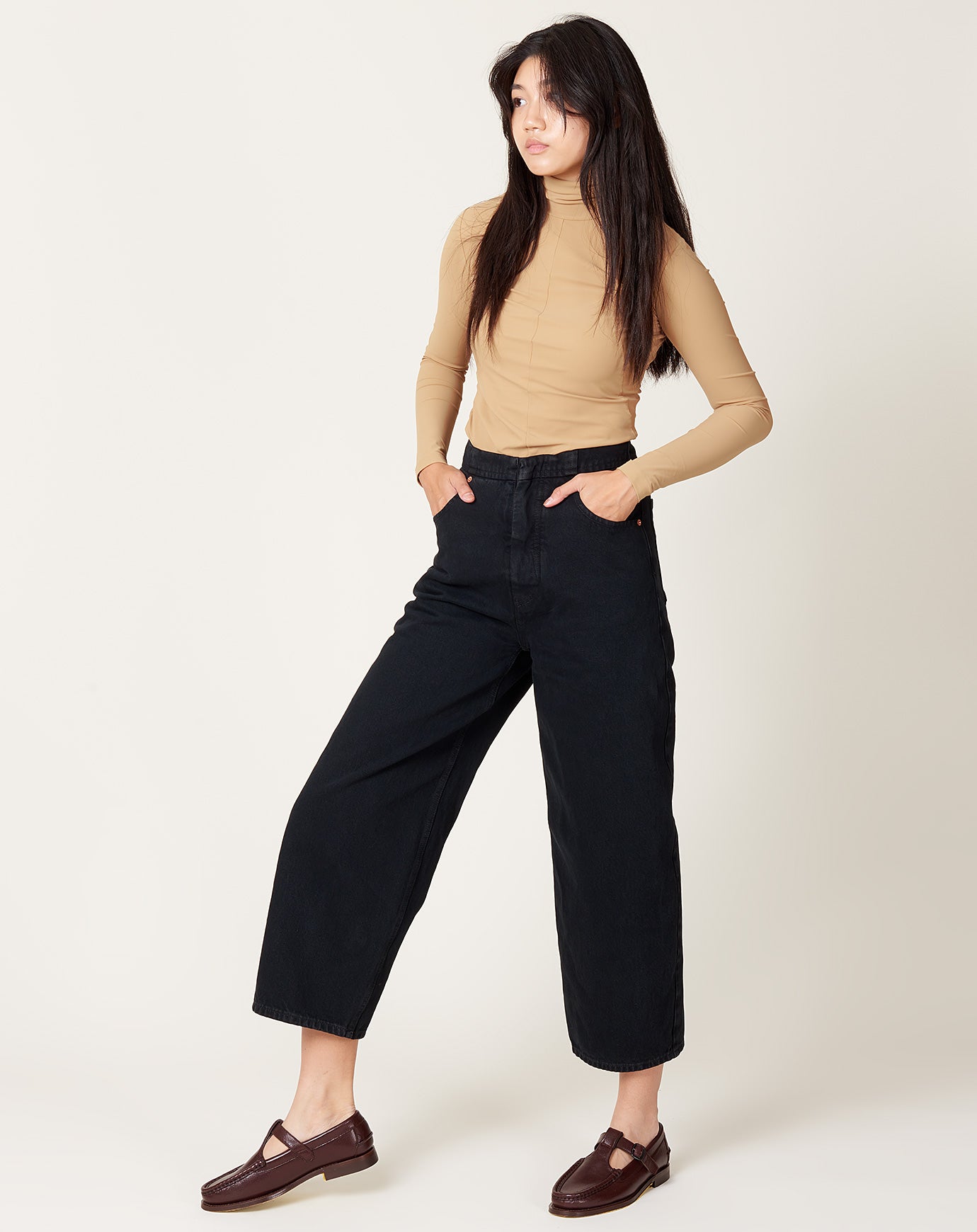 MM6 High Waist Jean in Black